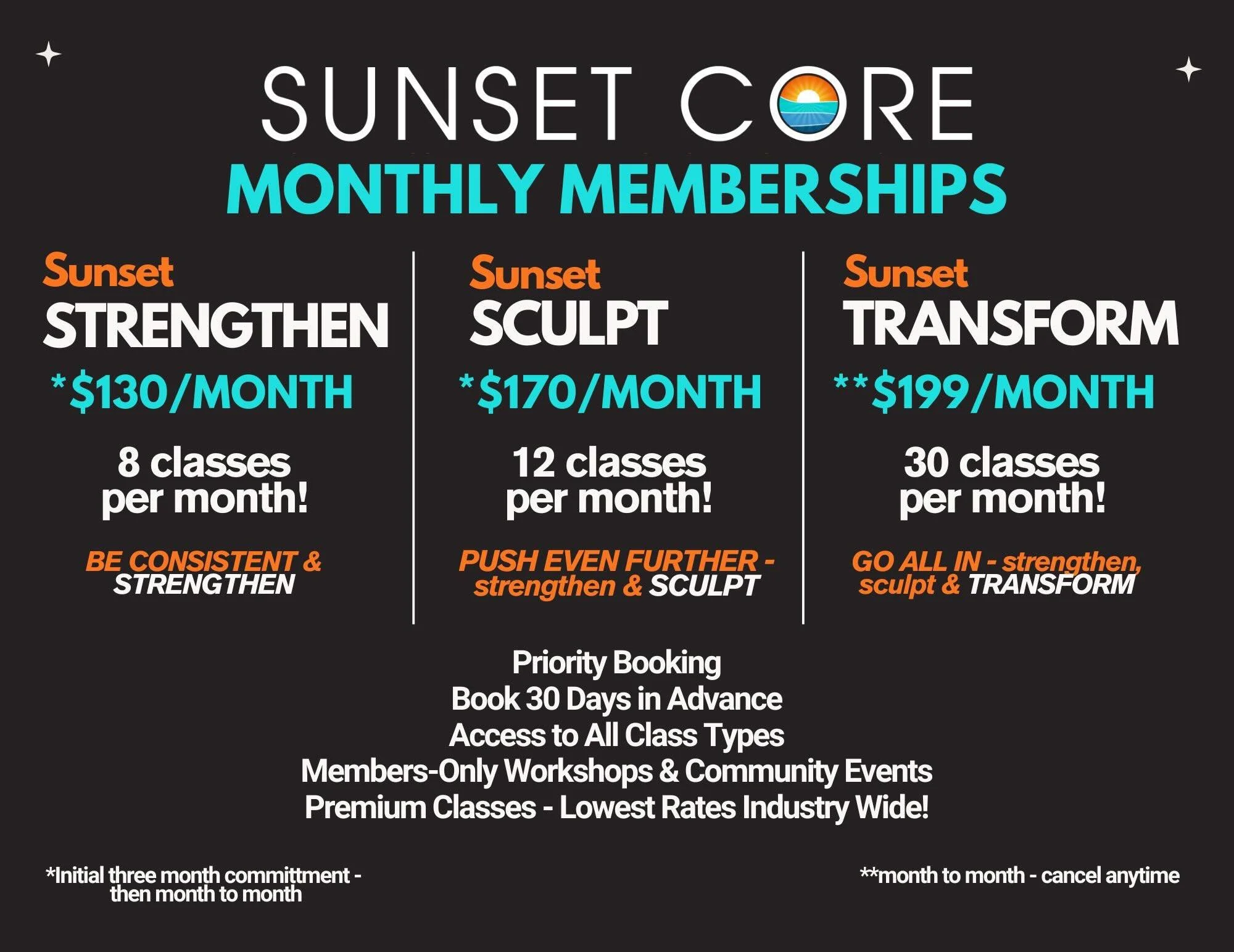 Summer is on the horizon and things just got a lot stronger 🌅💪🔥

Introducing our NEW Summer Memberships built to keep you Strengthening, Sculpting, &amp; Transforming all season long!!! 💪

Soooo many reasons to book direct..

🔥Premium Classes 
?