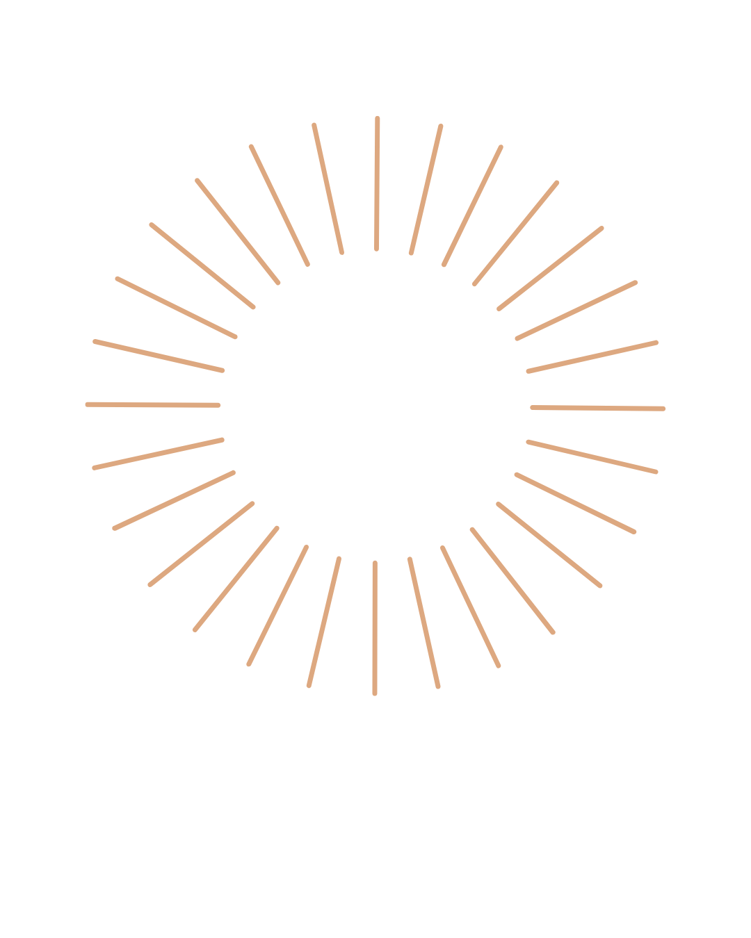 A digital graphic with a circular design made up of radiating lines on a black background.