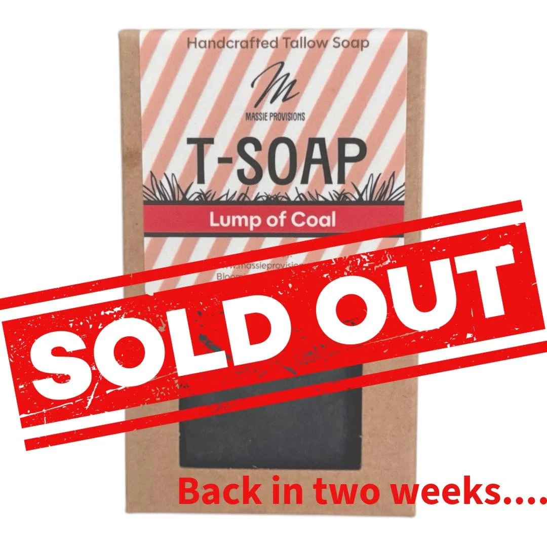 Lump of Coal is officially SOLD OUT! 🖤
But good news &mdash; a fresh batch is already made and finishing its cure now. It&rsquo;ll be fully restocked in about 2 weeks!
