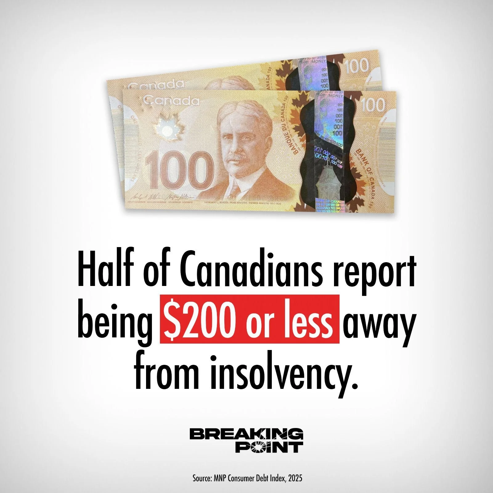 Half of Canada is one car repair away from financial ruin. They're at their breaking point. More resource development means more tax revenue, more jobs, and more breathing room for Canadian families.