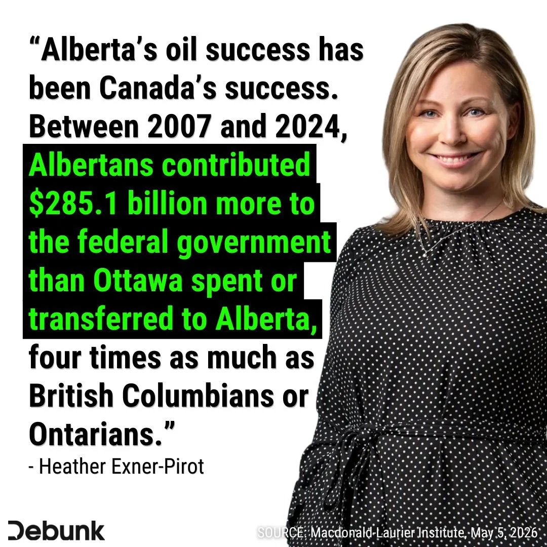 This is why it's not just Alberta that needs Albertan oil and gas. All of Canada benefits from it!