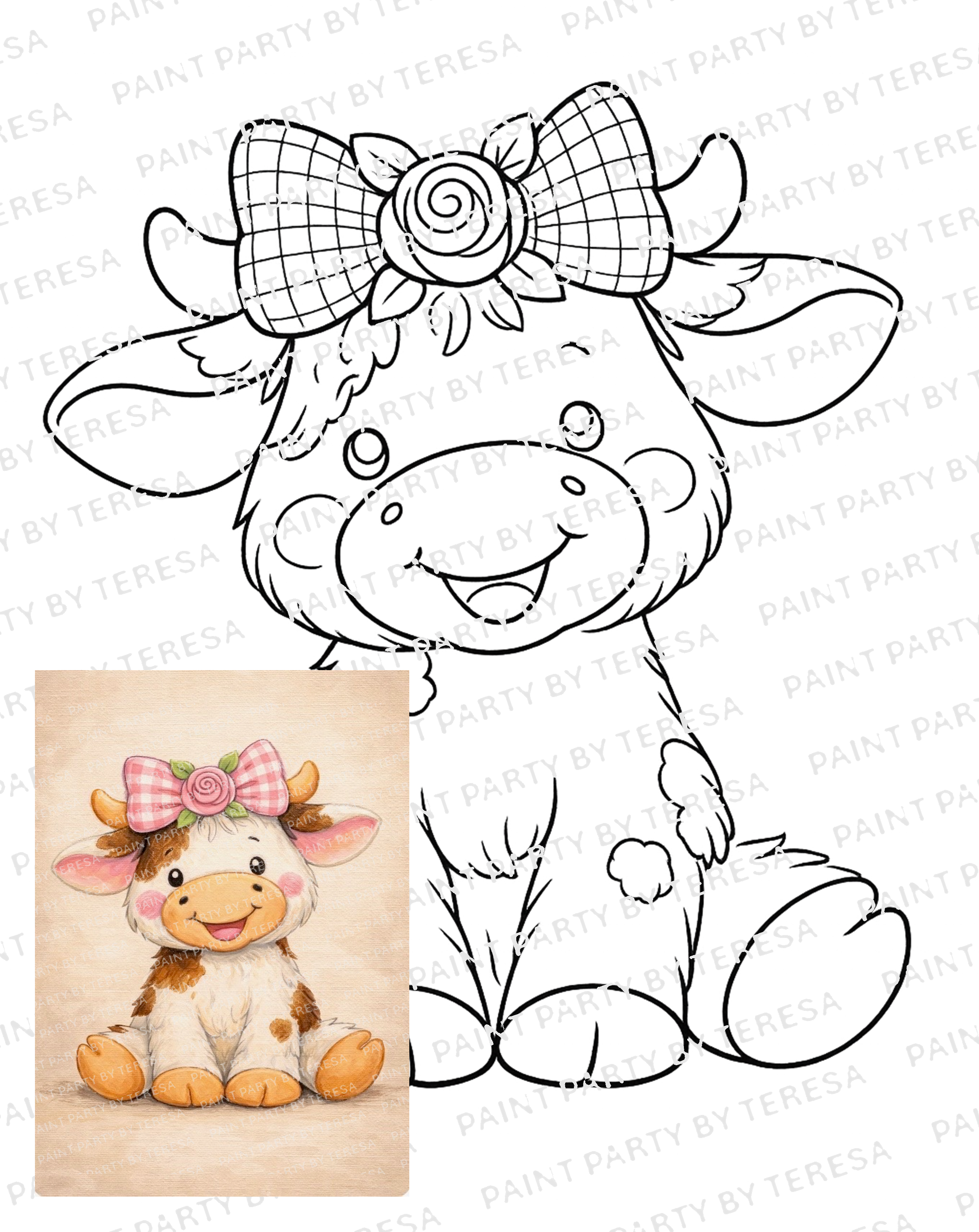 CowGirl - Traced Canvas