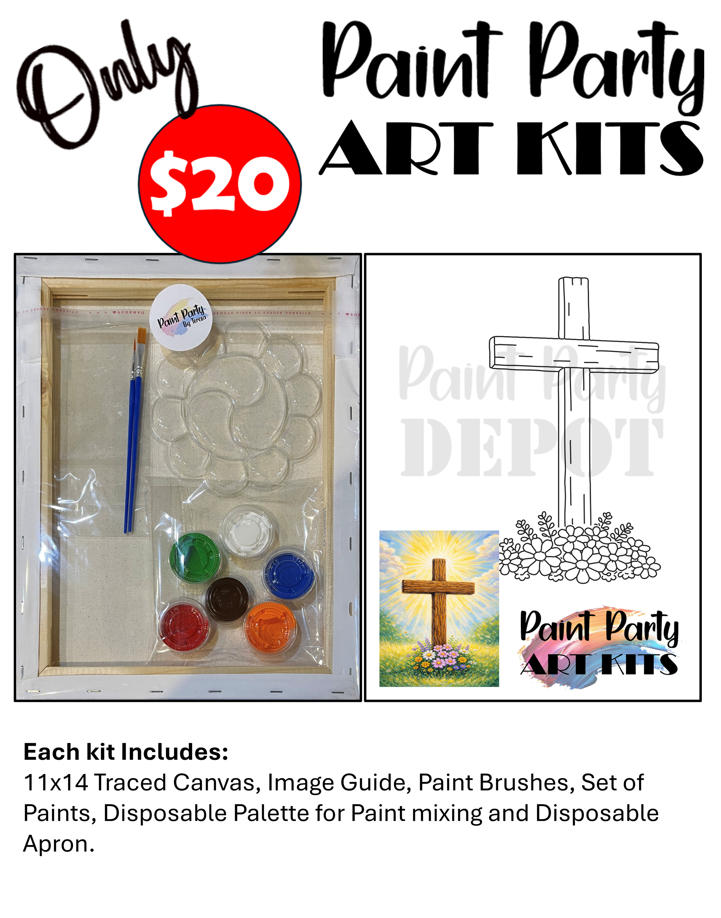 Paint Party Art Kit – He Is Risen