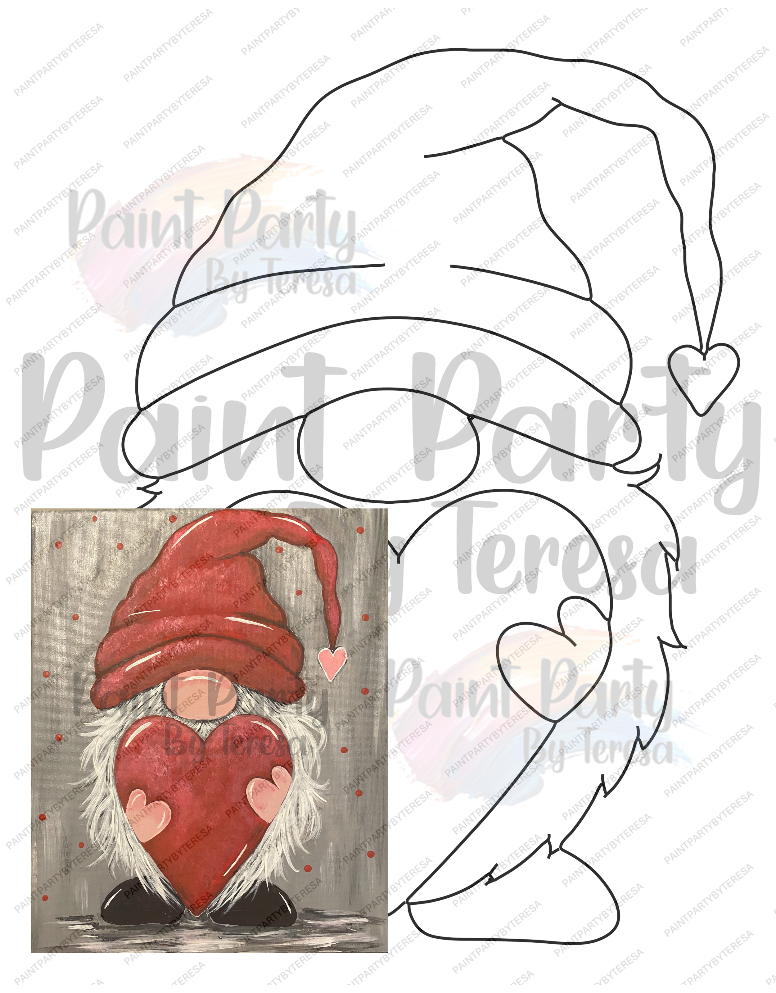 Hearty Gnome - Traced Canvas