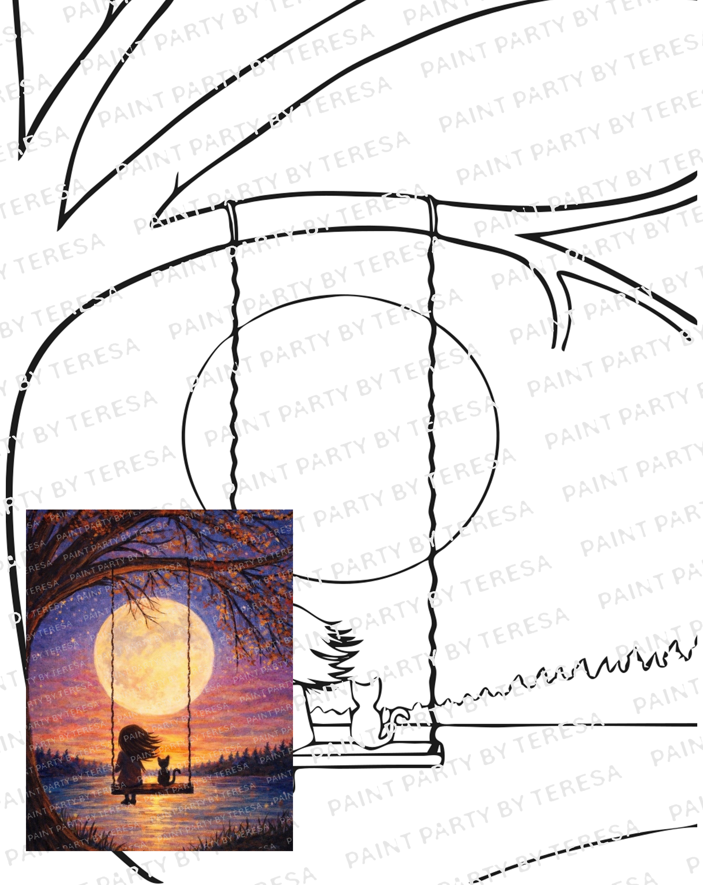 Summer Nights - Traced Canvas