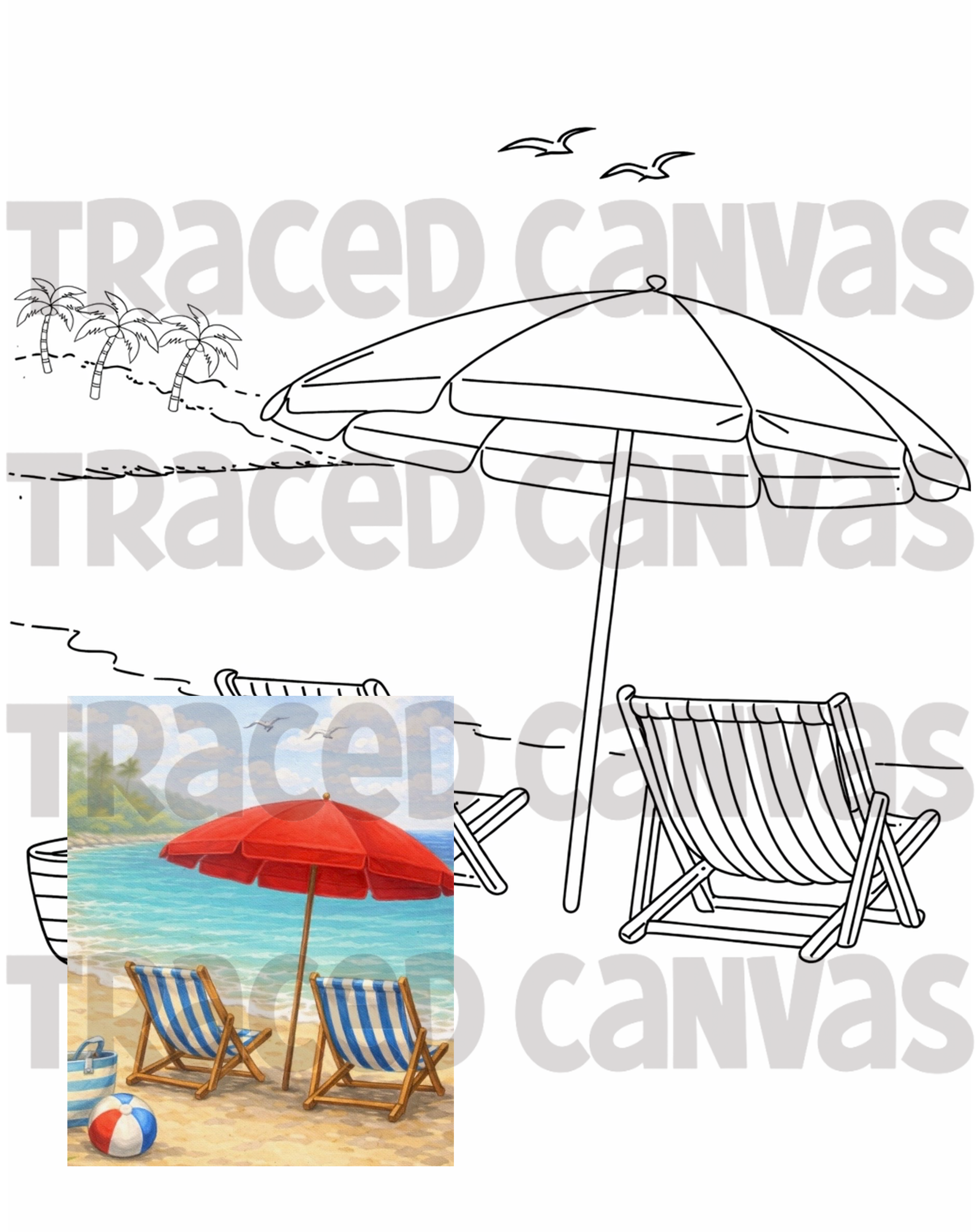 Lounge Time - Traced Canvas