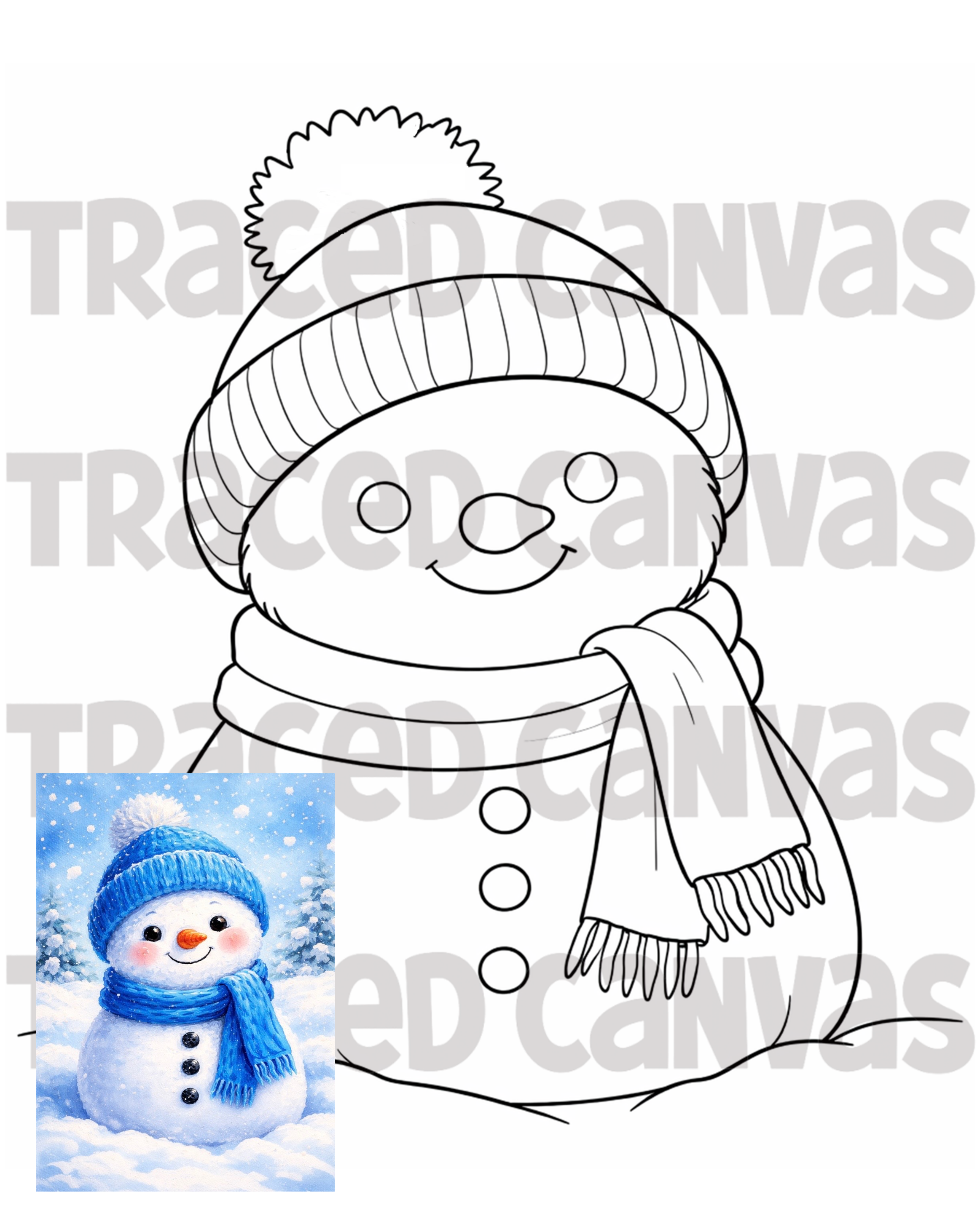 Snow Baby - Traced Canvas