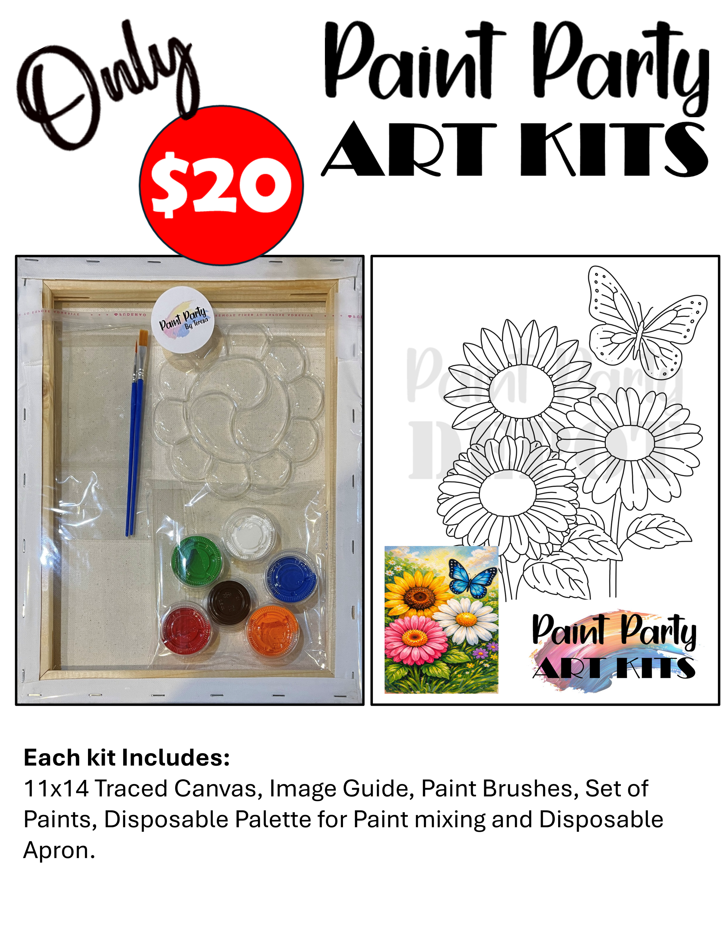 Paint Party Art Kit – Boots N Flowers