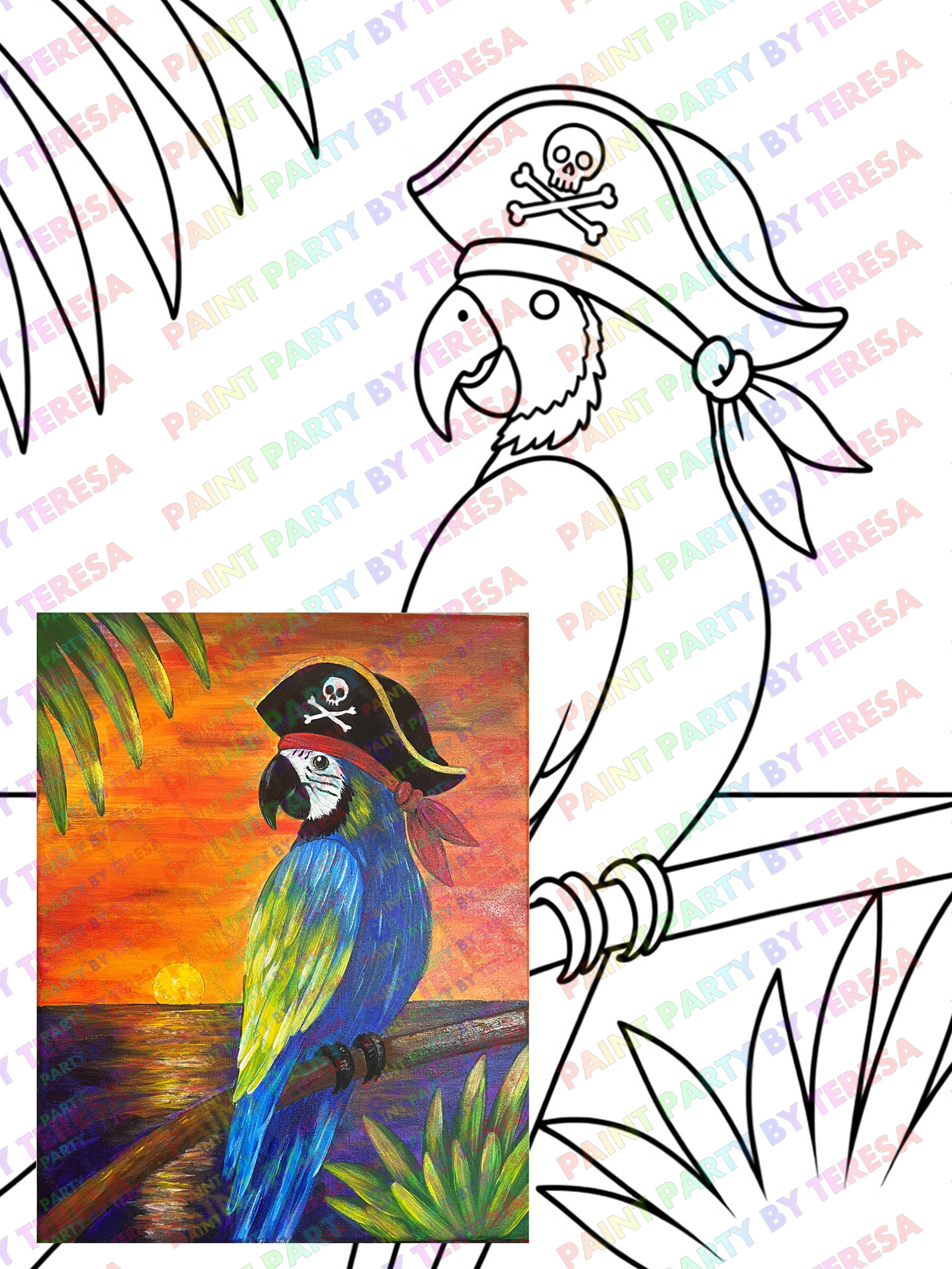Pirates Paradise - Traced Canvas