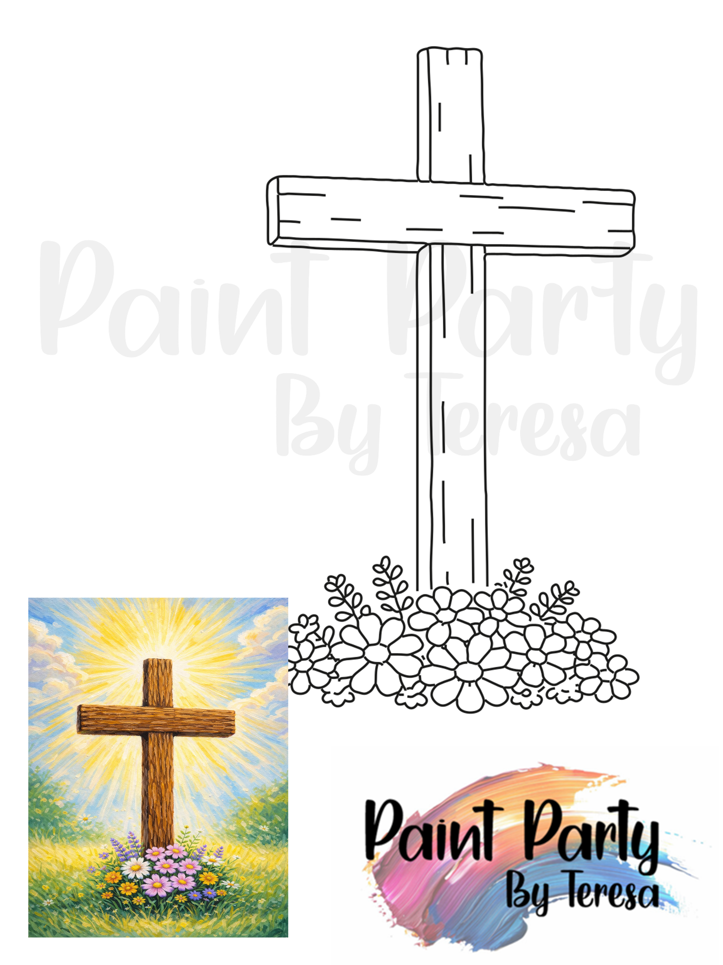 He Is Risen - Traced Canvas