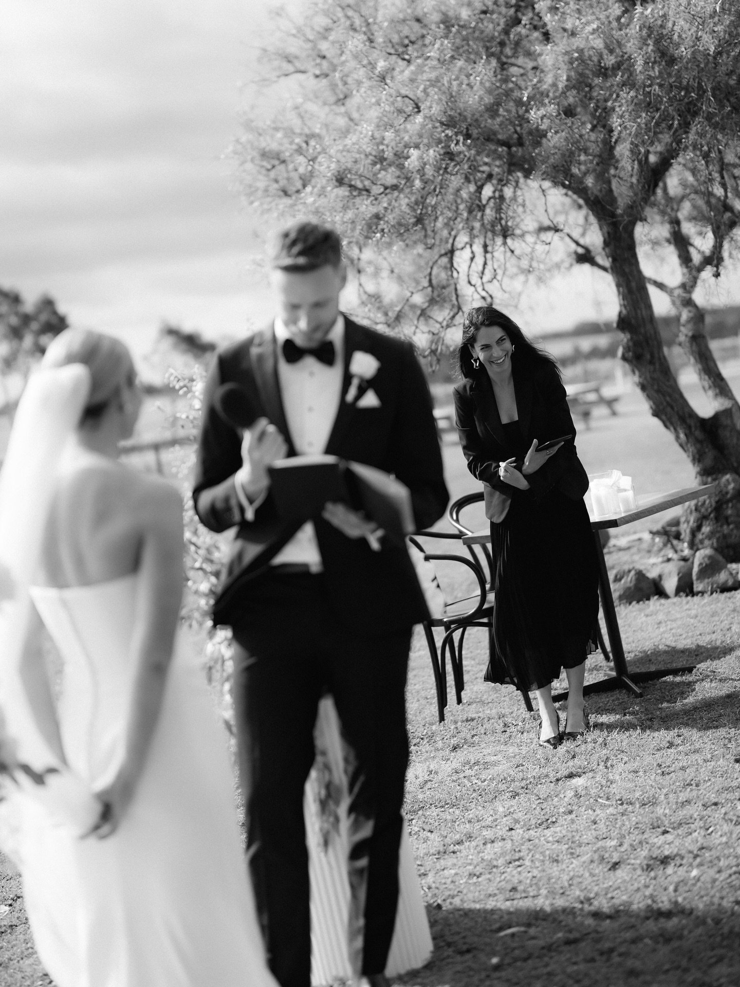 Delighting in your story, delighting in your vows... not hard to be delighting in every moment of it all alongside you funny, lovable things @abbey_lee_chadwick @__ryandaniel x

📷: @weddingsbyheston