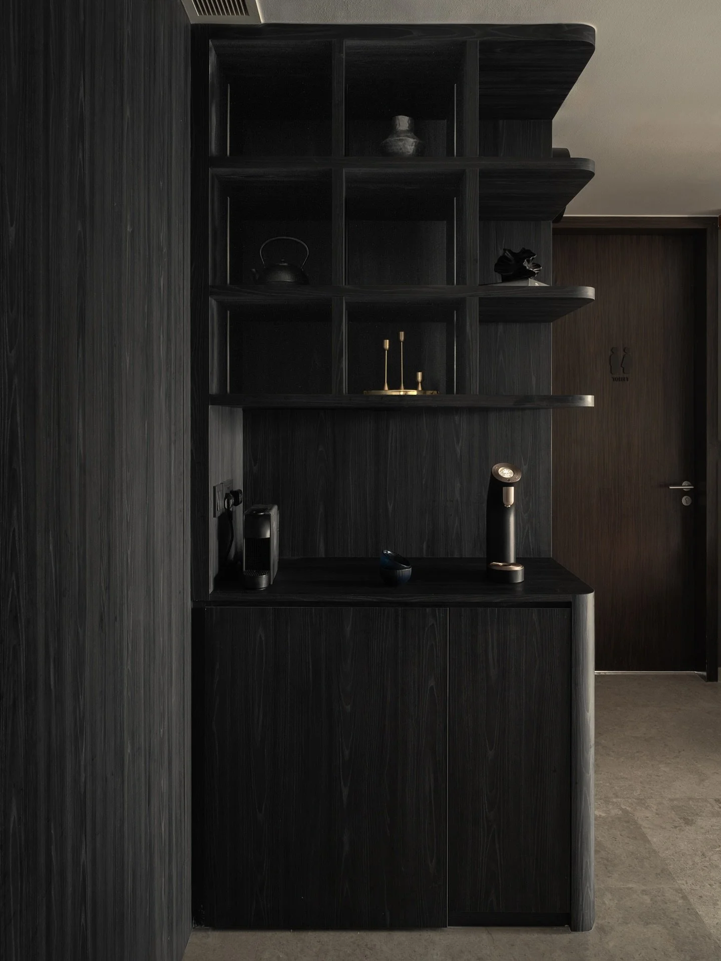 More than storage, this dry pantry anchors the living area with sculptural shelving and a play of light and shadow.

Project: 368 Thomson

Have a chat with our IDs to discover a house that is suited for your needs!
📞 Whatsapp +65 9431 2459: http://w