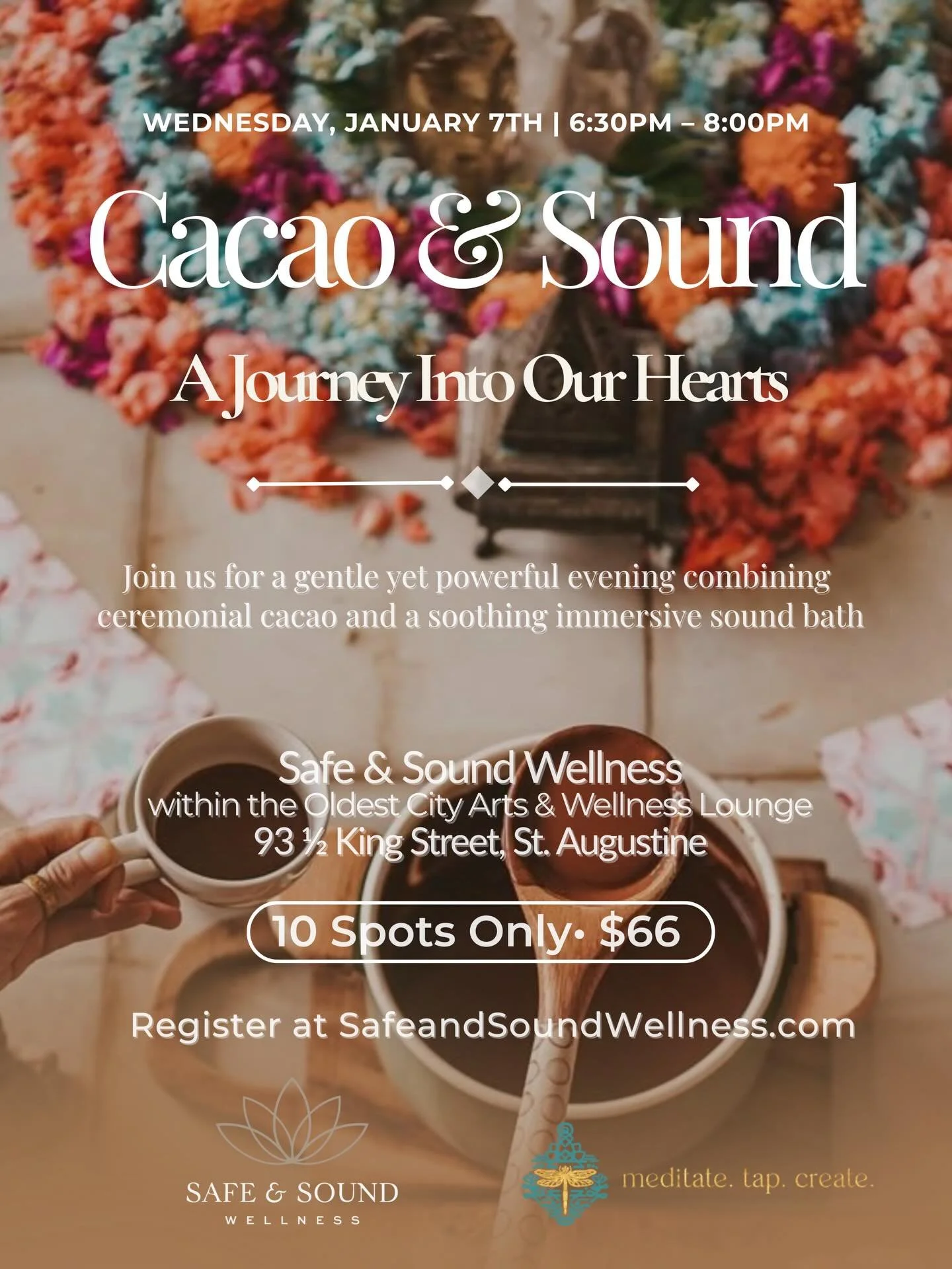 ✨ Give yourself permission to melt into a deeply nourishing evening of sound, cacao, and connection.

You&rsquo;re invited to a heart-opening Cacao &amp; Sound experience &mdash; a gentle journey inward designed to help you rest, restore, and reconne