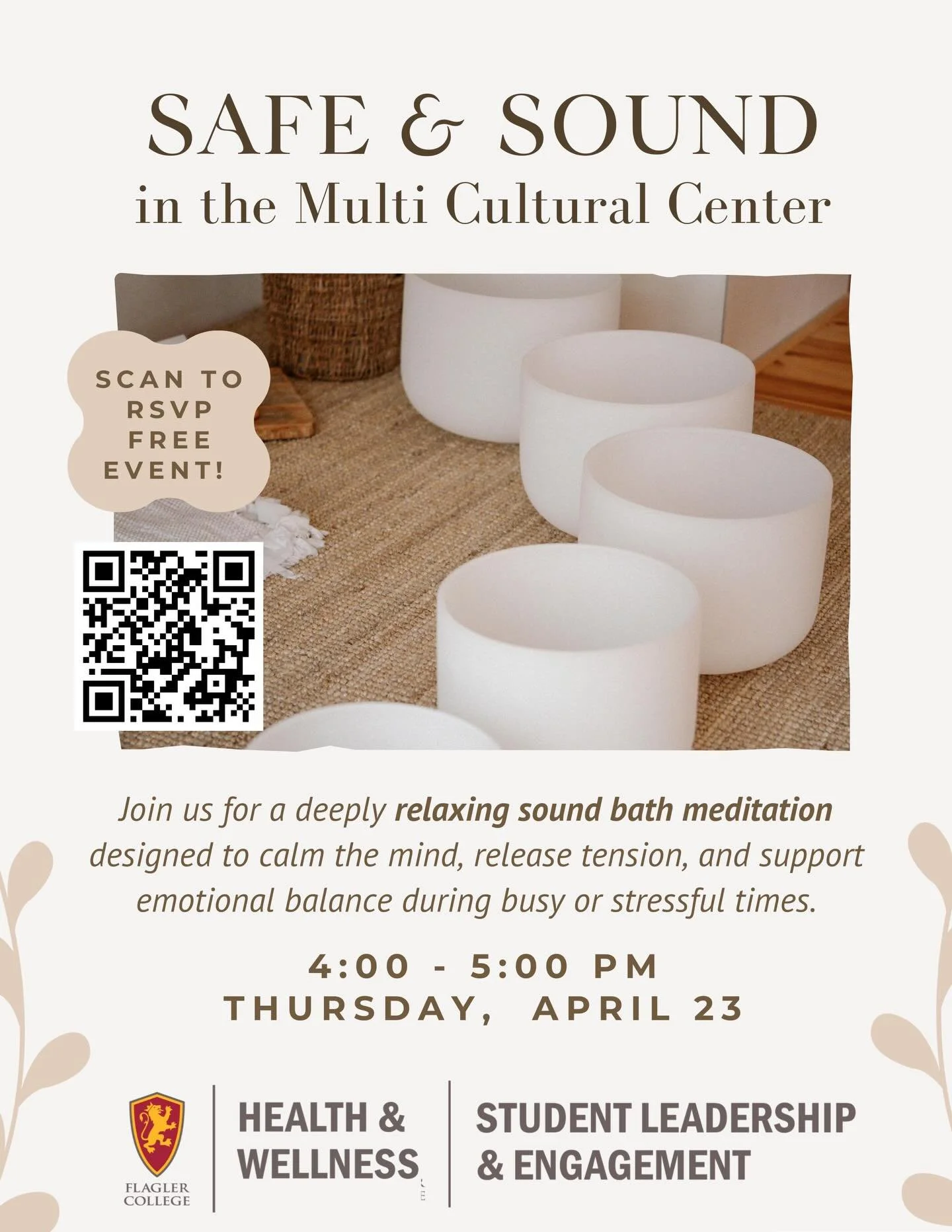 Calling all Flagler students ✨
This one&rsquo;s for you &mdash; and it started with one of you.

This event was inspired by a Flagler student who believed their community deserved a moment to truly rest. Now, Flagler Health &amp; Wellness @flaglerhea