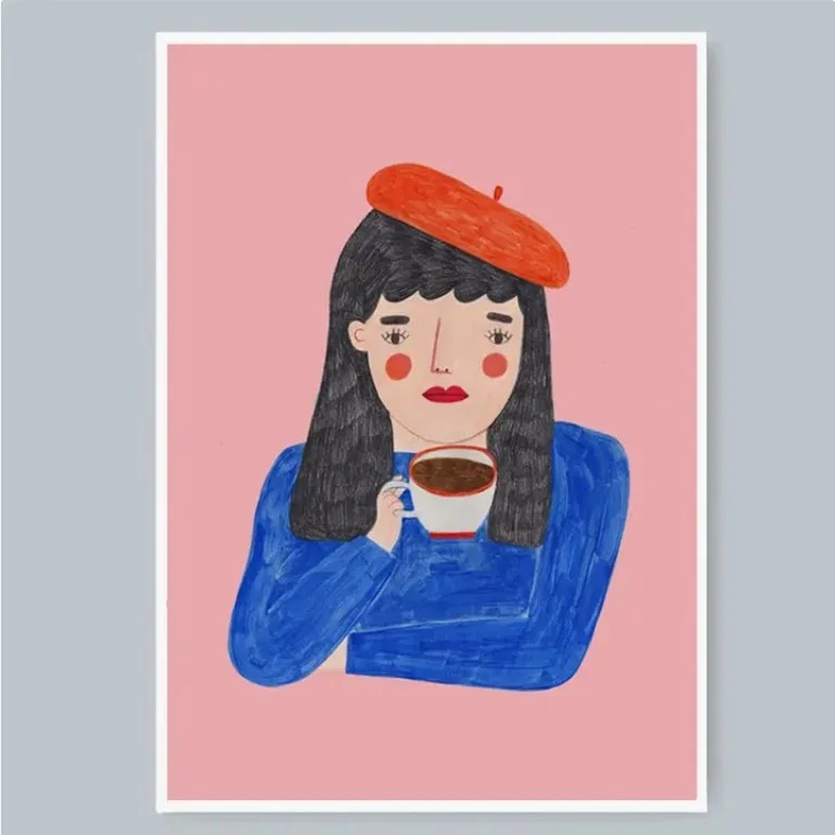 French Girl Print