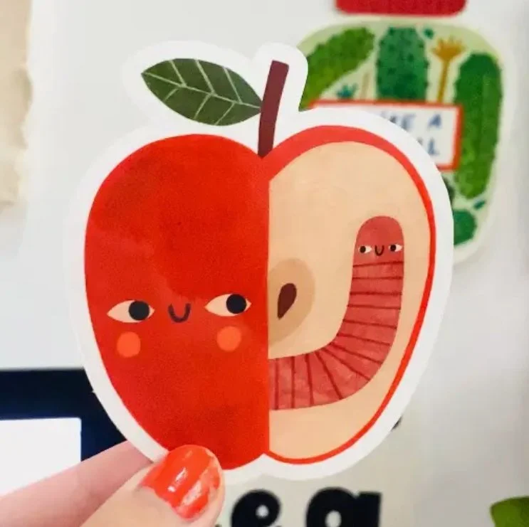 Apple & Worm Sticker 1.jpeg