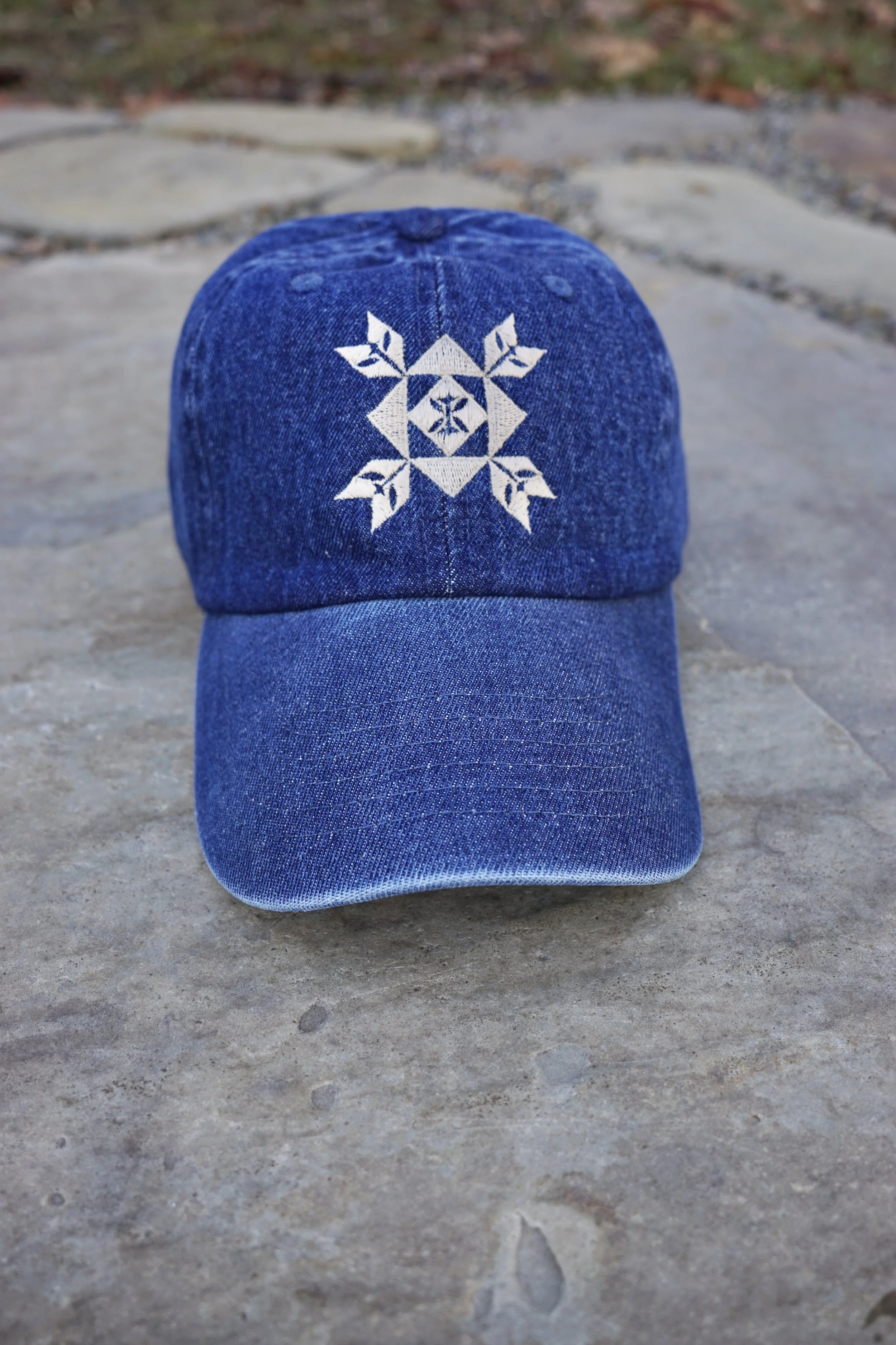 Embroidered Denim Baseball Cap