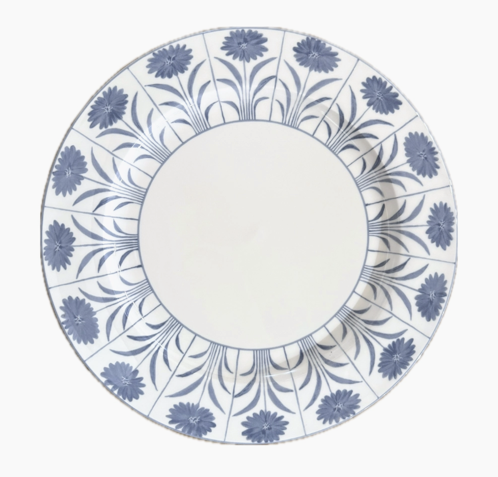 Blue Floral Dinner Plate | $5