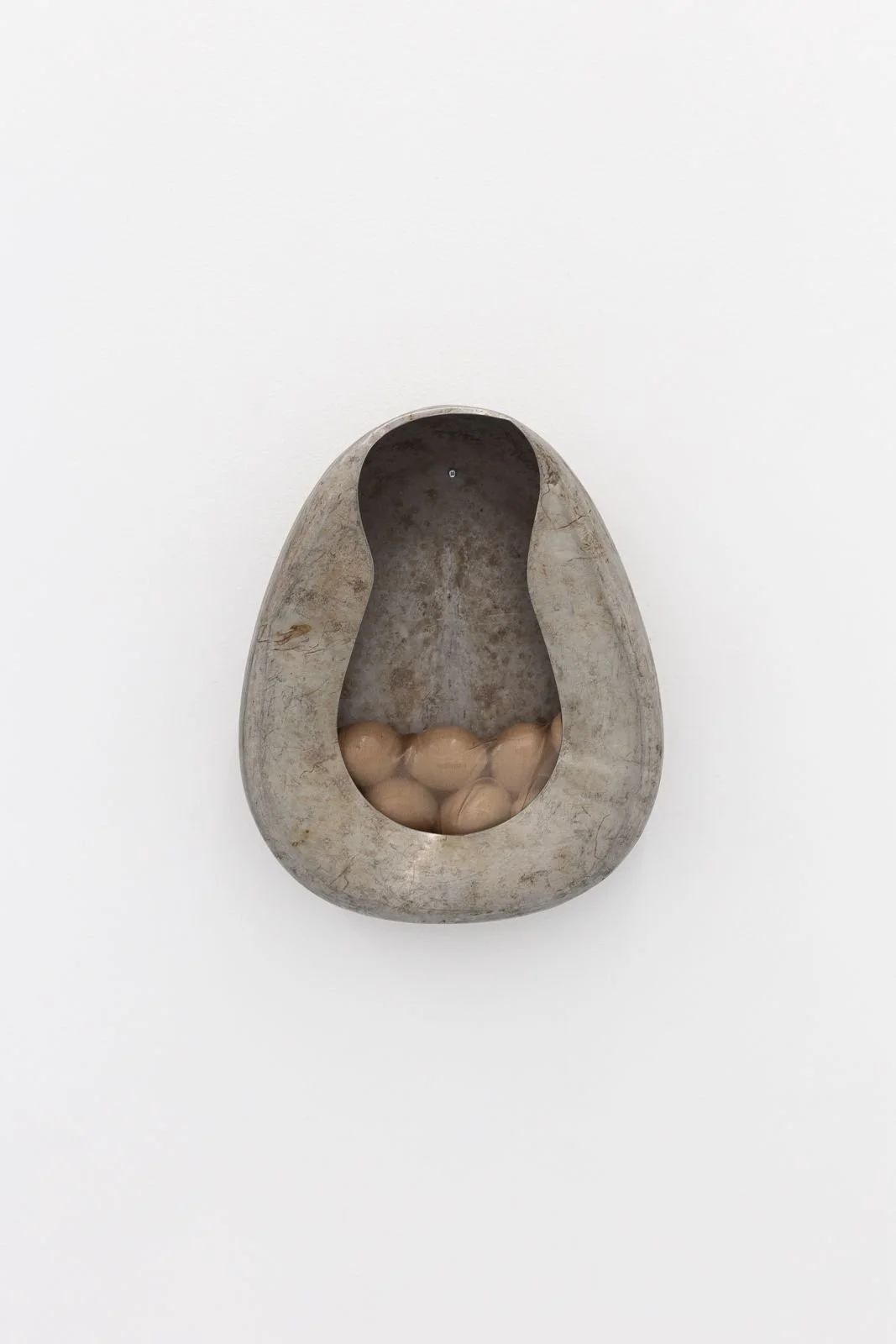 The Hollow, 2025
Silicone, laying eggs, collant
13.8 x 10.6 x 6.4 cm
5.43 in. x 4.17 in. x 2.52 in.