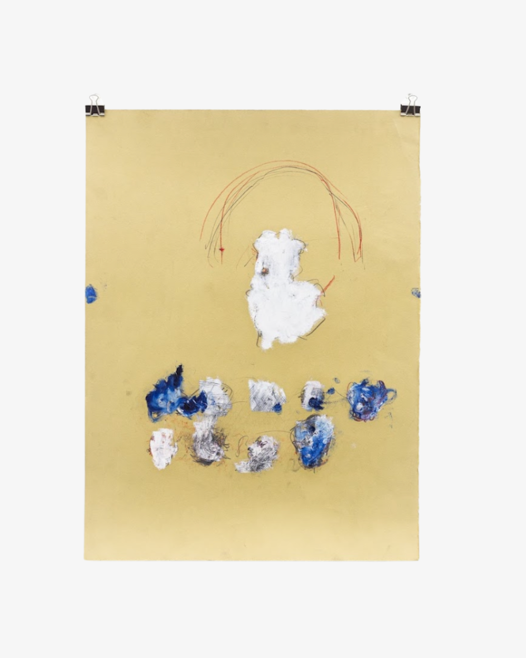 Uri Aran 
Masterclass, 2024-2025  
Acrylic, oil pastel, graphite, color pencil and mixed media on paper 
40.6 x 29.5 cm 
16 in. x 11 ⅝ in. 