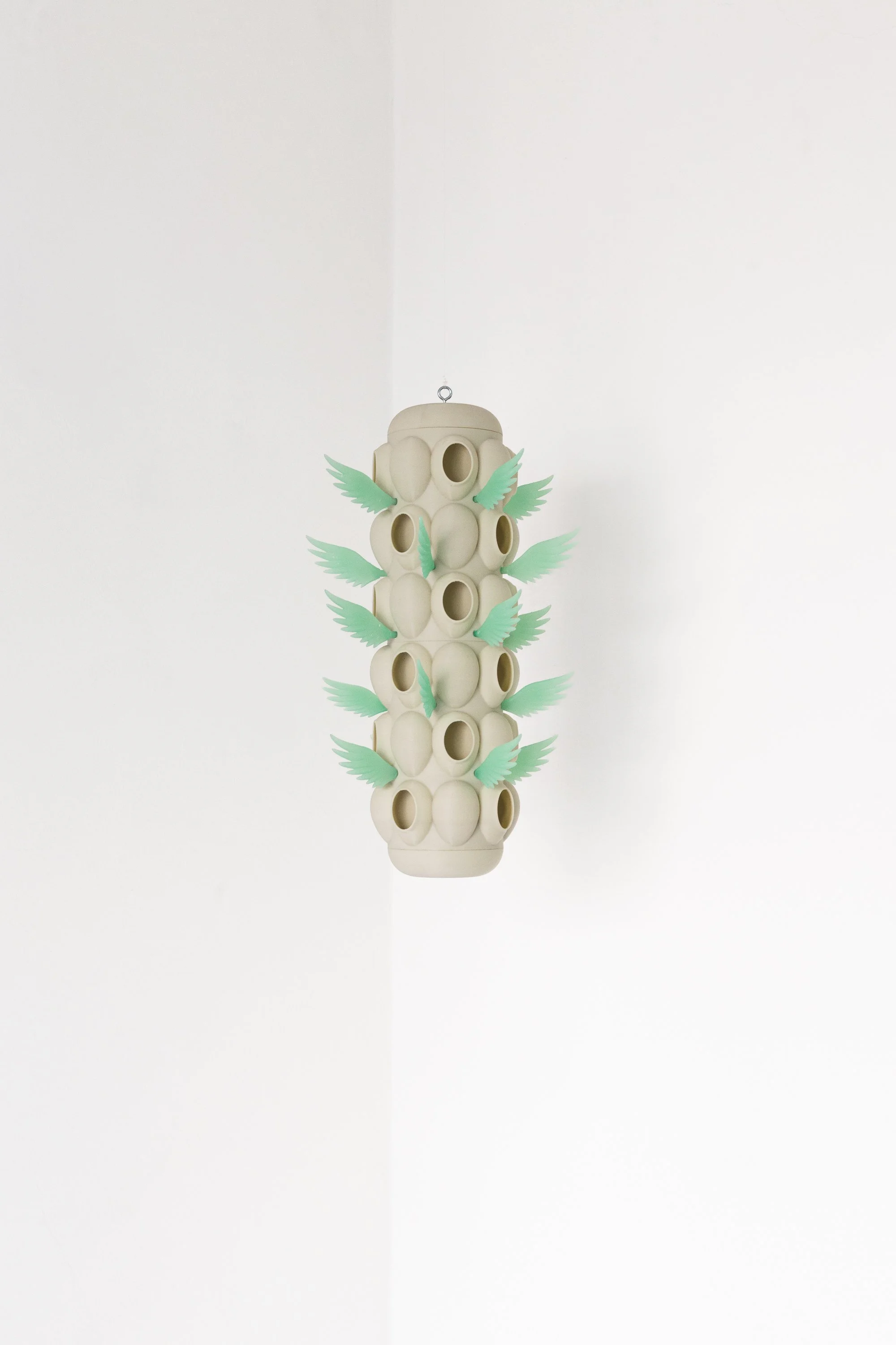 Veronica Lazo 
Prefab Eden feeder 1, 2026 
3D printed PLA and resin 
11.99 x 11.99 x 38 cm 
4.72 x 4.72 x 14.96 in. 