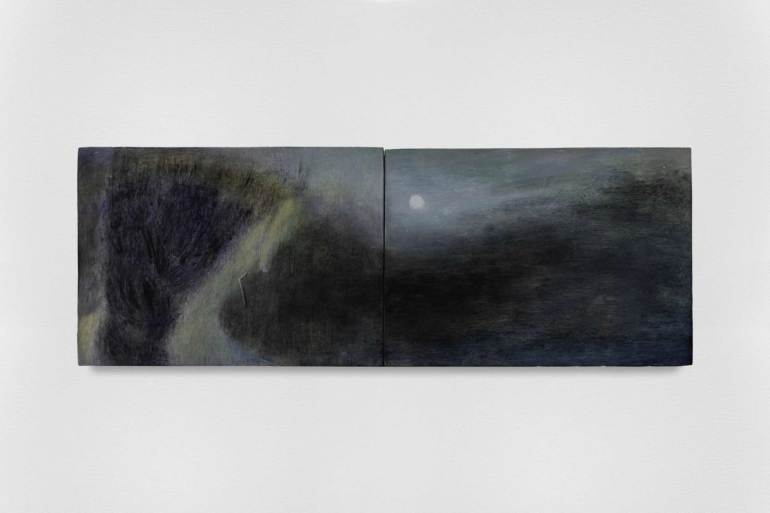Angel of History, 2026  
Oil on panel  
13 × 35 cm  
5.12 × 13.78 in.   