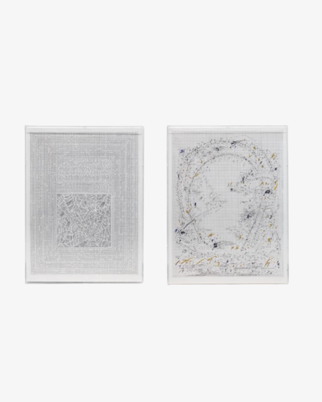 José Vera Matos 
Palabras ≠ flecha, 2025 
Fountain pen and graphite on cotton paper 
80 x 60 x 4 cm 
31.4 in. x 23.6 in. x 2 in.  