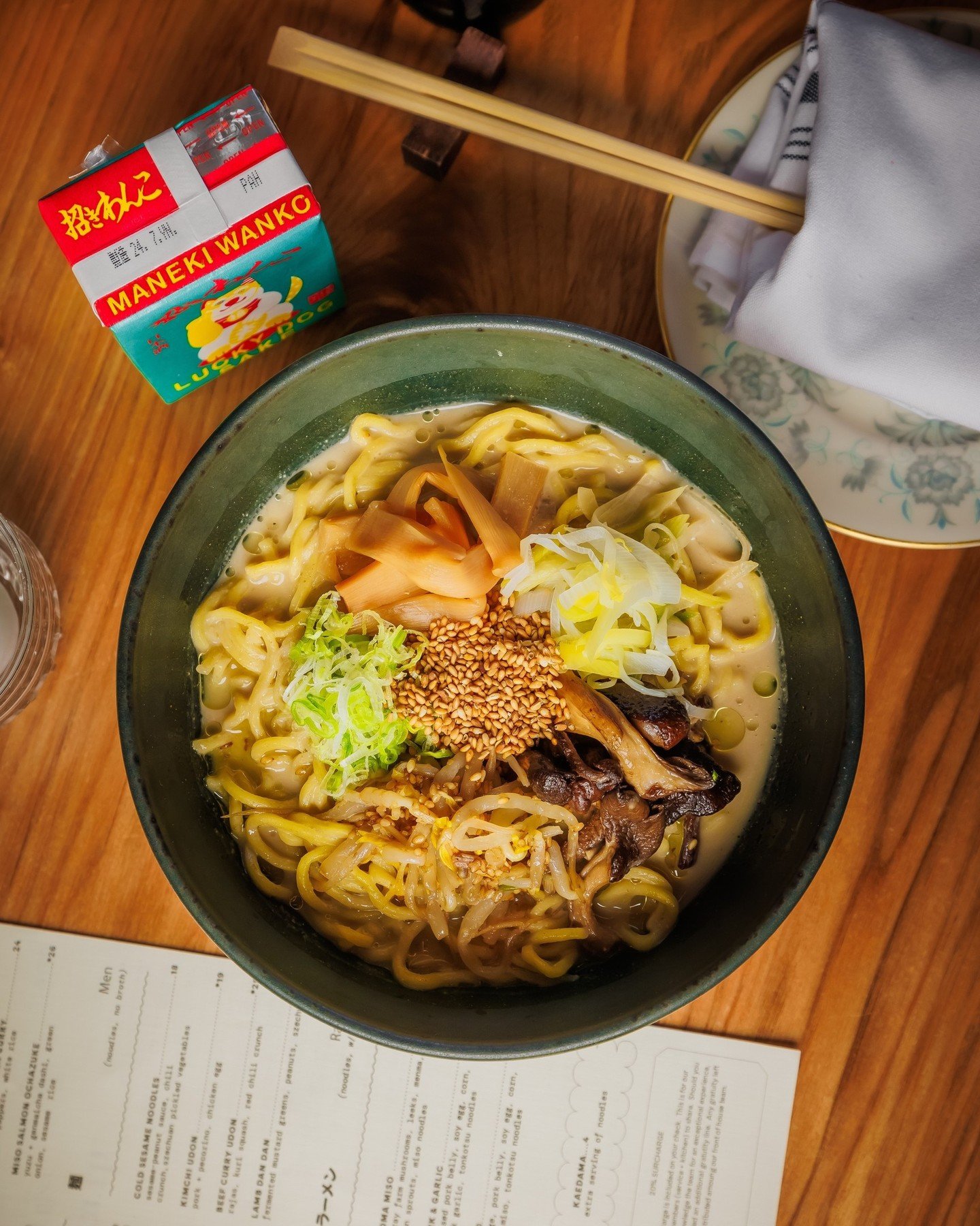 The kind of bowl that makes you cancel your other plans. 

GOMA MISO // foray farm mushrooms, leeks, menma, bean sprouts, miso noodles.