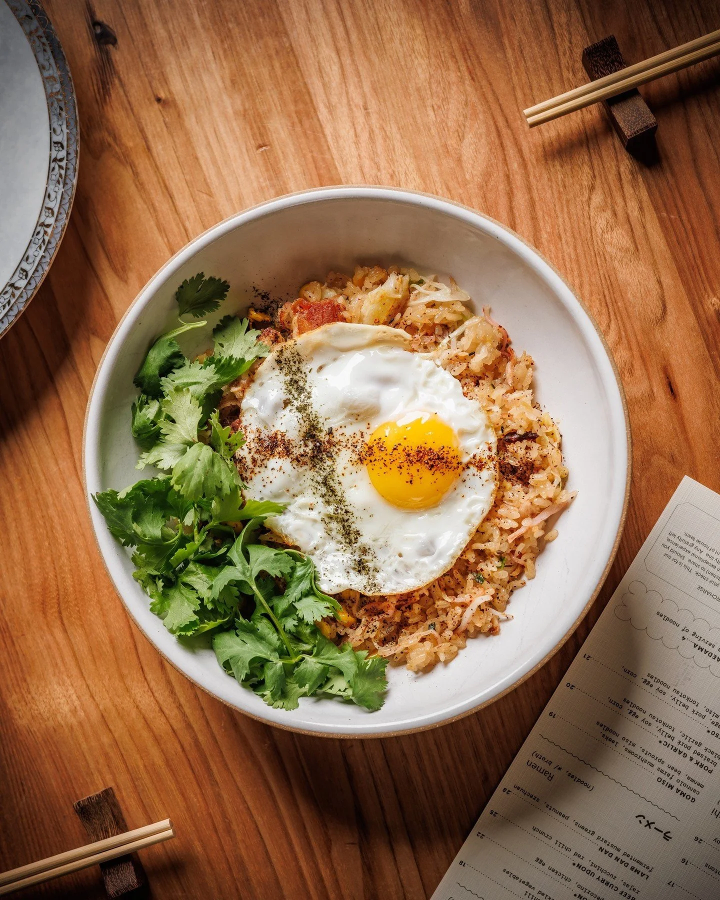 Crab fried rice, born from late nights and loud toasts. 🫶

CRAB FRIED RICE // pork belly, corn, kani, egg.