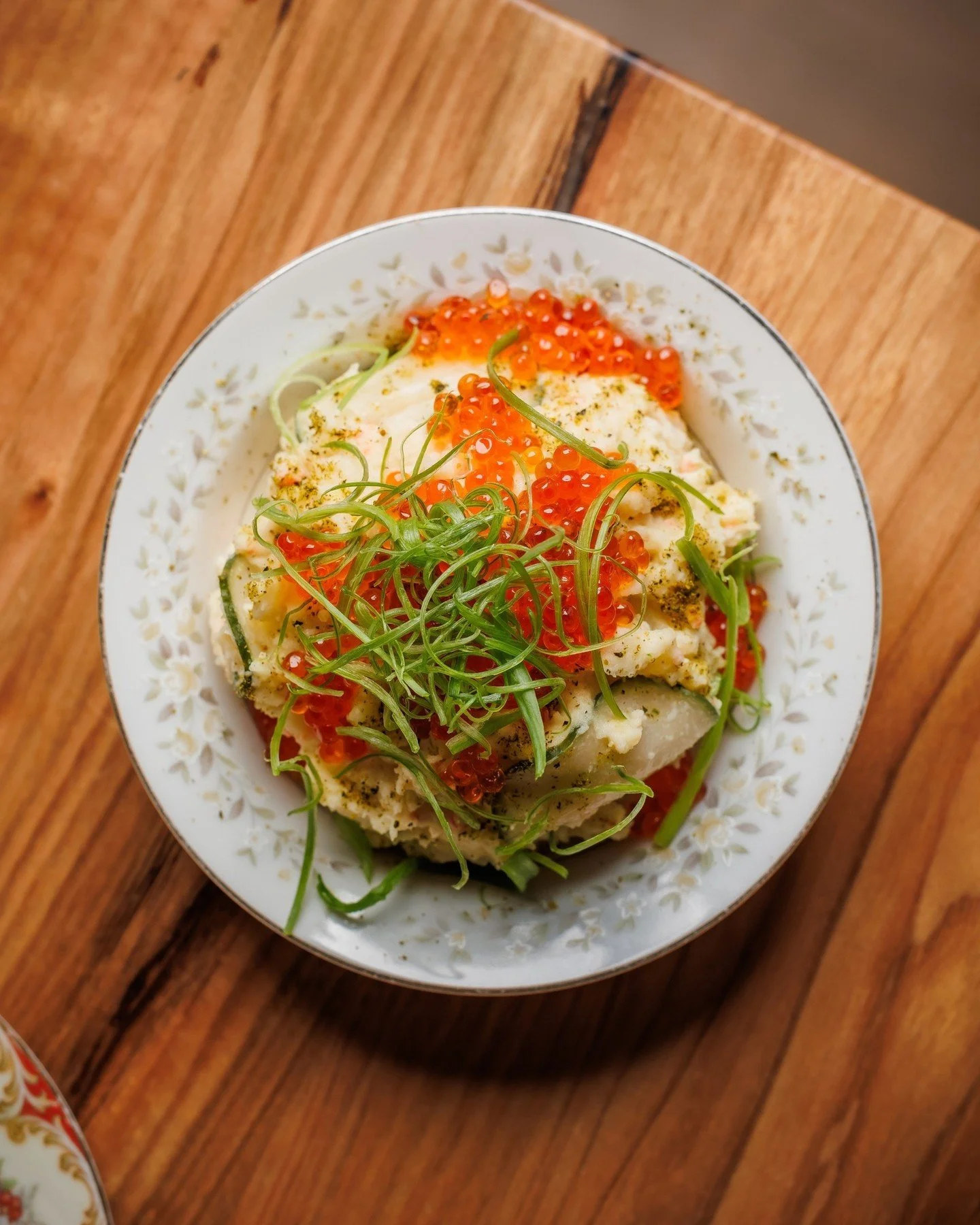 Ikura pop. Cucumber crunch. Mood fixed. 💥 

POTATO SARADA // cucumber, marinated ikura