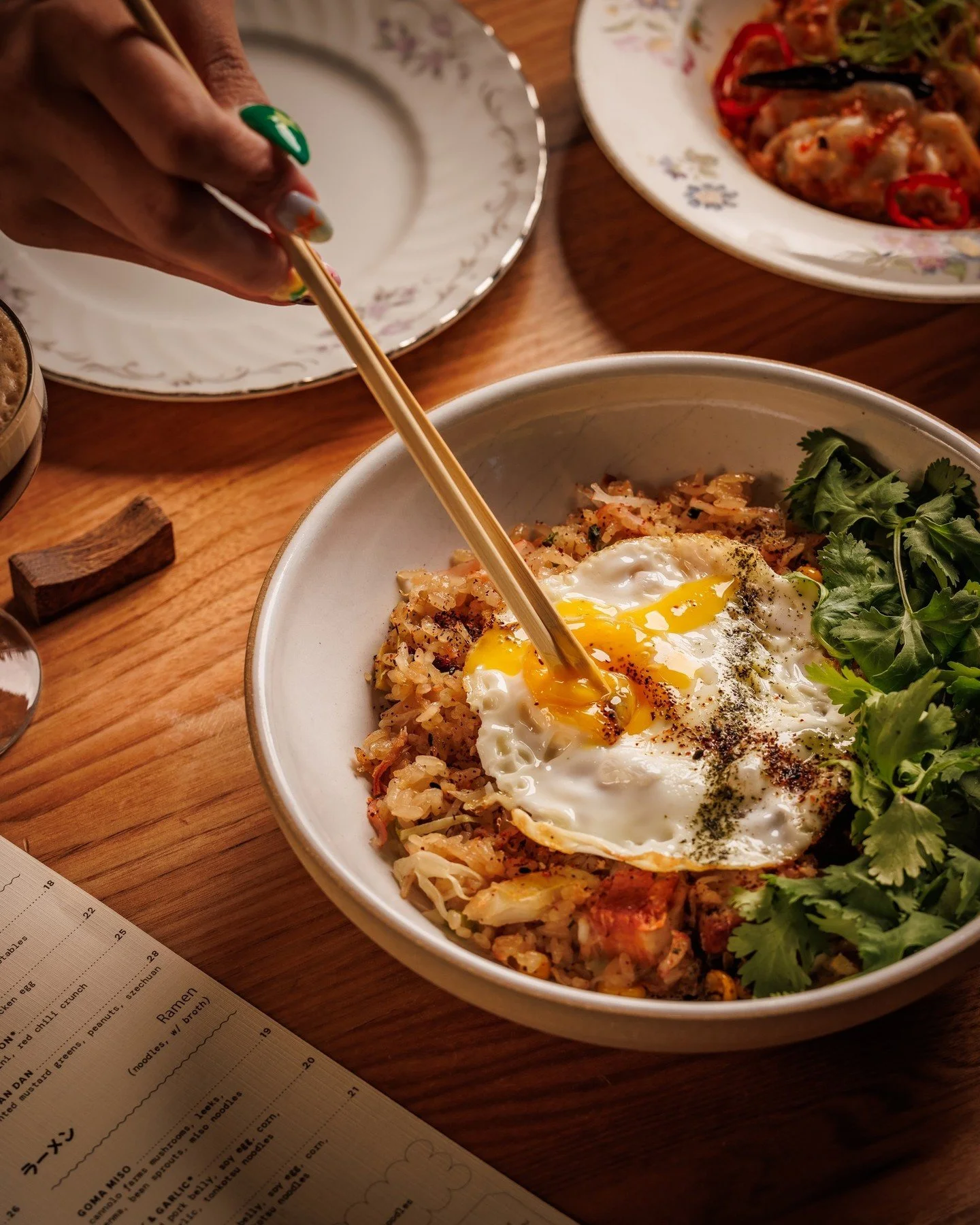 Weekend plans: break the yolk, forget the rest. 💥 

CRAB FRIED RICE // pork belly, corn, kani, egg.