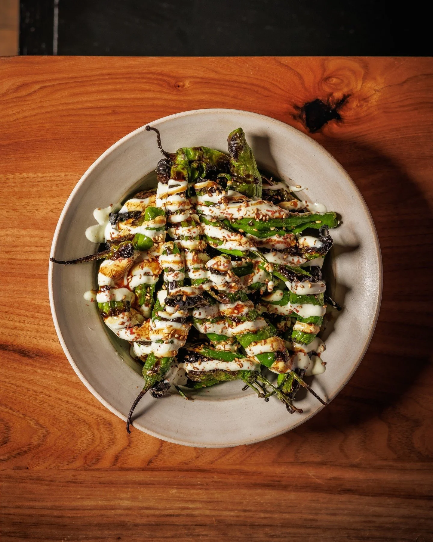 Just a few happy hour heaters for you to start the night right. ⚡️ 

💥 BLISTERED SHISHITO // wasabi labneh, bulldog sauce.
💥 COD TEMPURA BAO // american cheese, cabbage slaw, don sauce.
💥 CHICKEN TAN TAN // udon noodles, spicy chicken, soy egg.