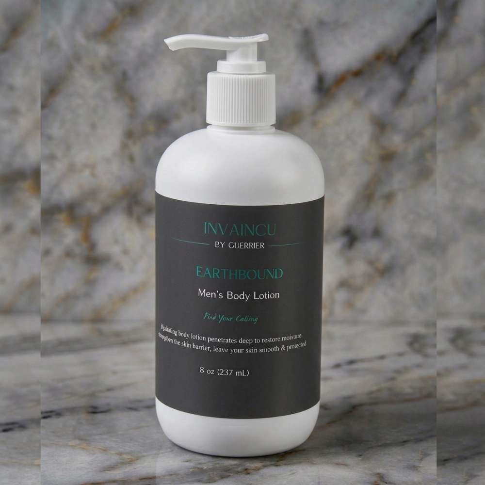 Men’s 24Hr Moisturizing Body Lotion for Dry & Sensitive Skin | Shea Butter, Oat & Patchouli Blend – Find Your Callin by Invaincu by Guerrier (8oz)