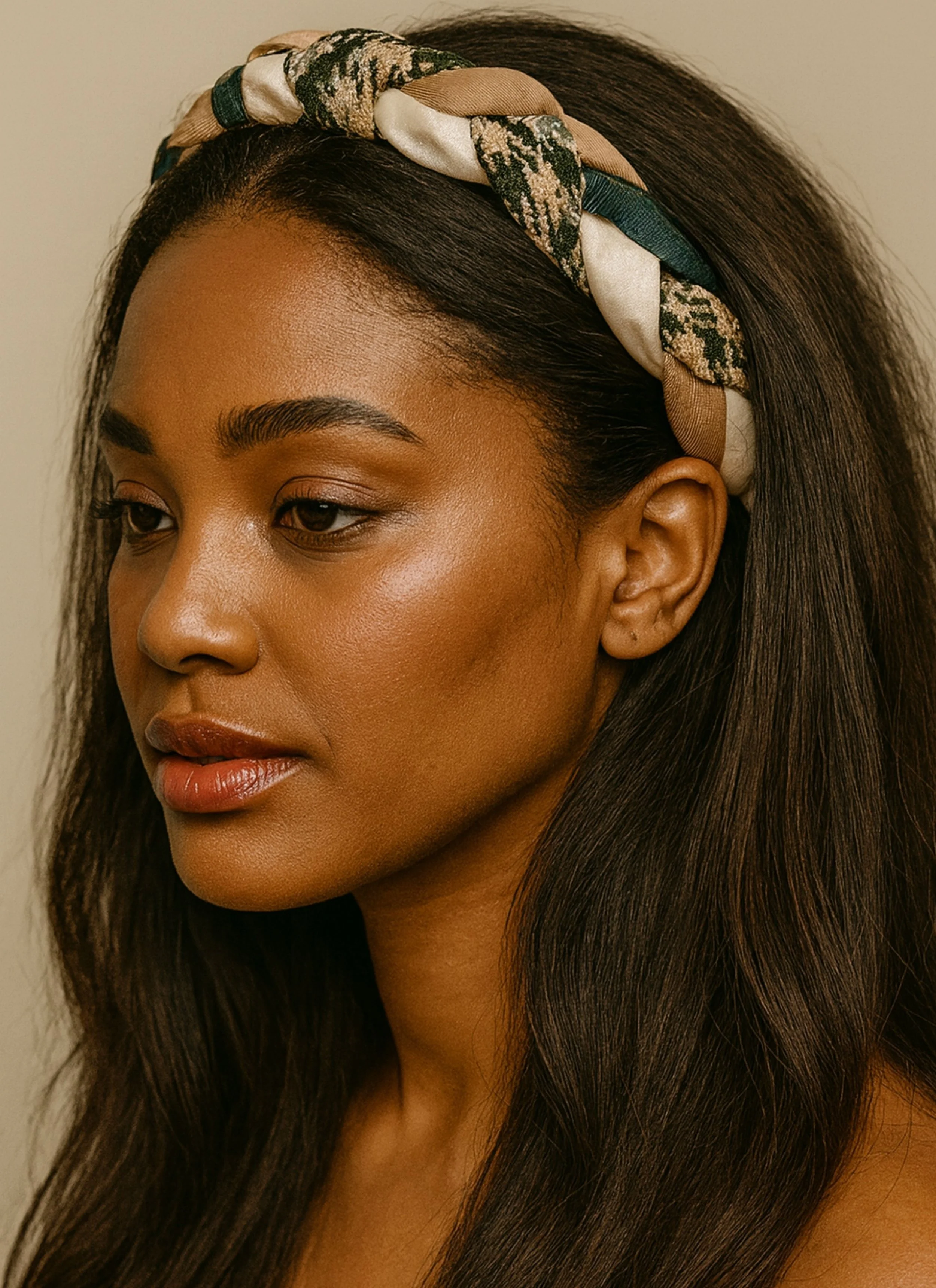 Vintage Letter Print Fabric Hairband Set – 1 Chic Headband + 13  Elastic Hair Ties