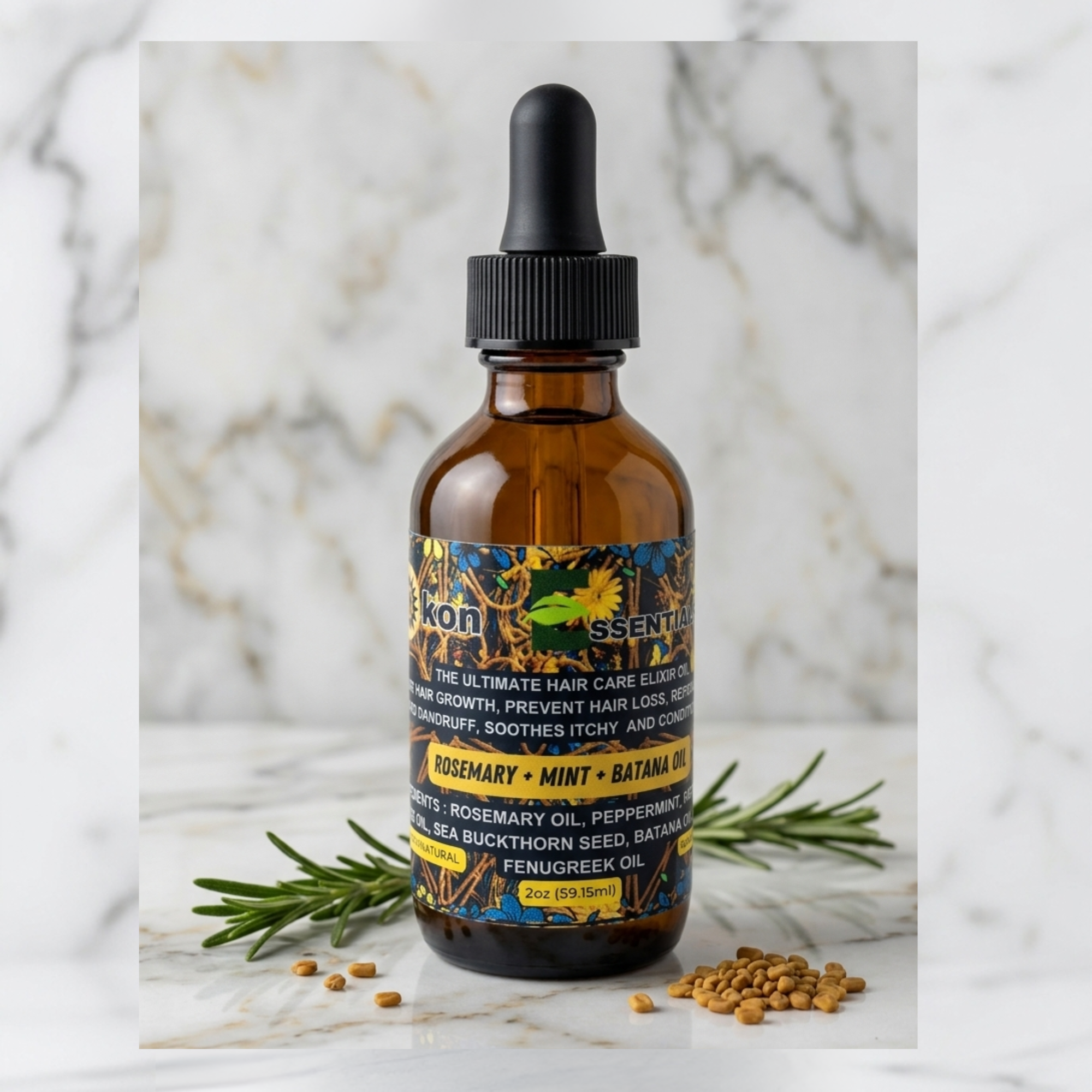 Rosemary Mint Batana Elixir Hair Oil 2 oz