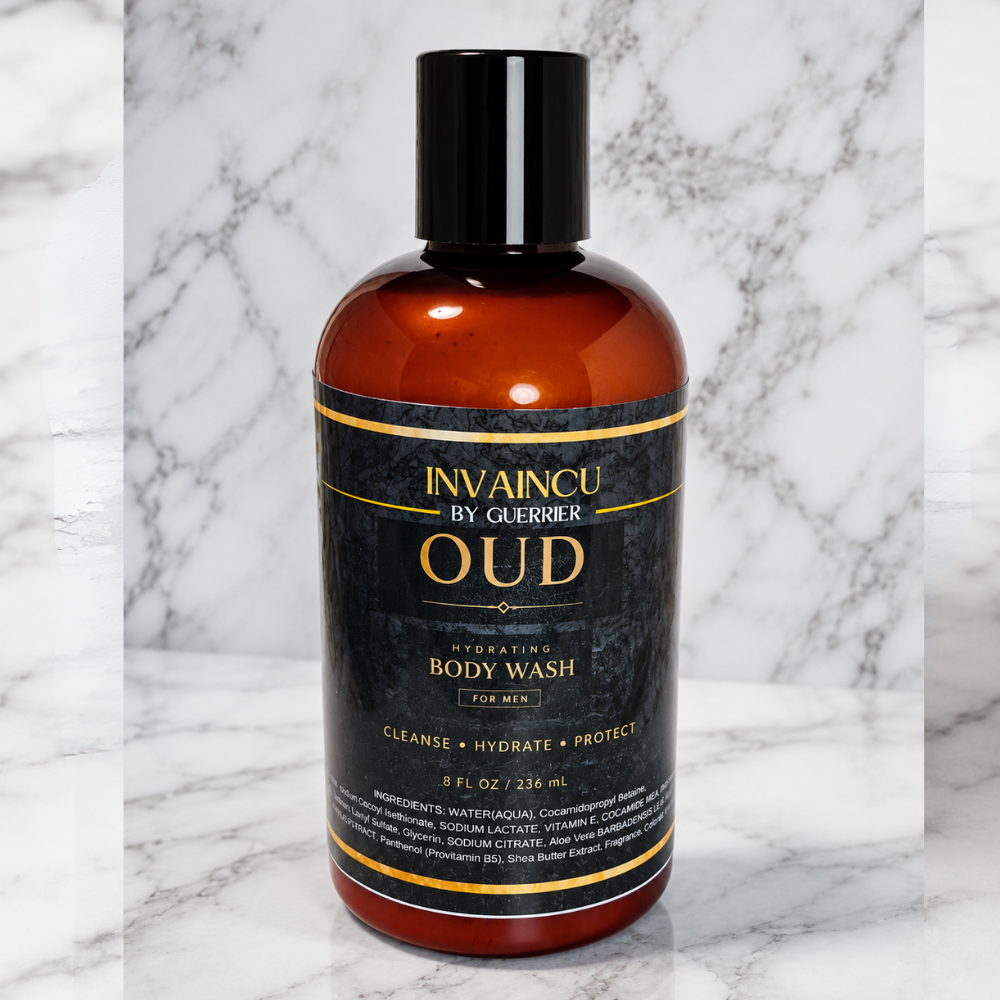 Oud Body Wash for Men 8oz | Hydrating Men’s Body Wash by INVAINCU BY GUERRIER