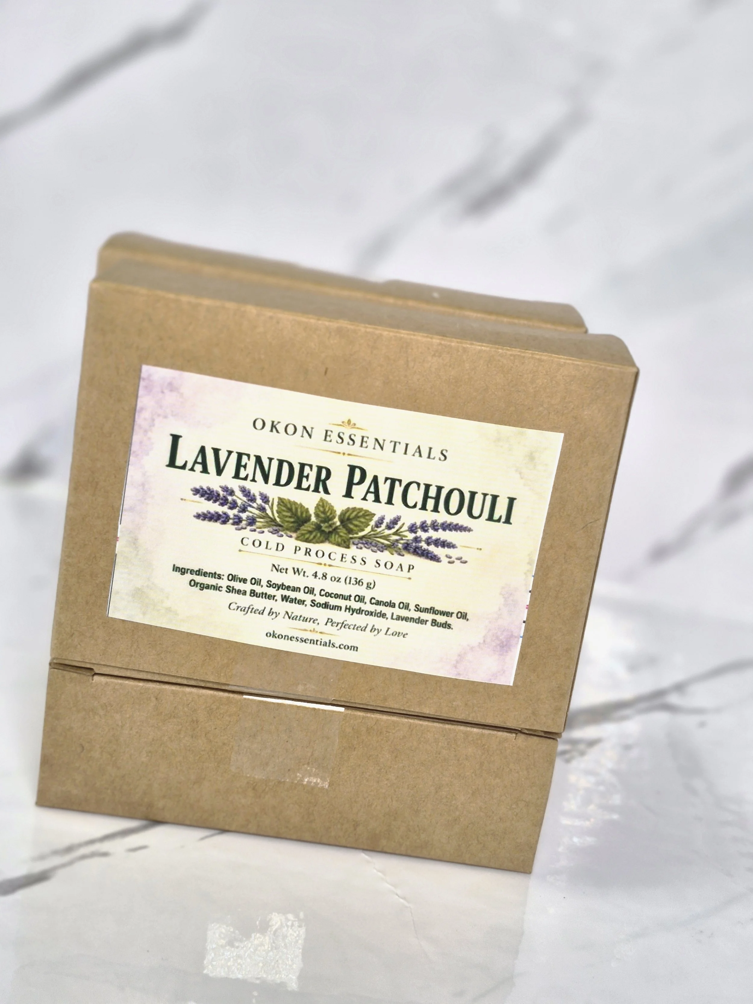 Lavender Patchouli Soap | Lavender Bud & Shea Butter Soap – 2 Pack