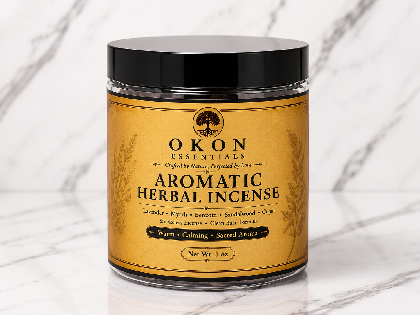 Aromatic Herbal Incense – Lavender, Myrrh, Benzoin, Sandalwood & Copal | 5 oz
