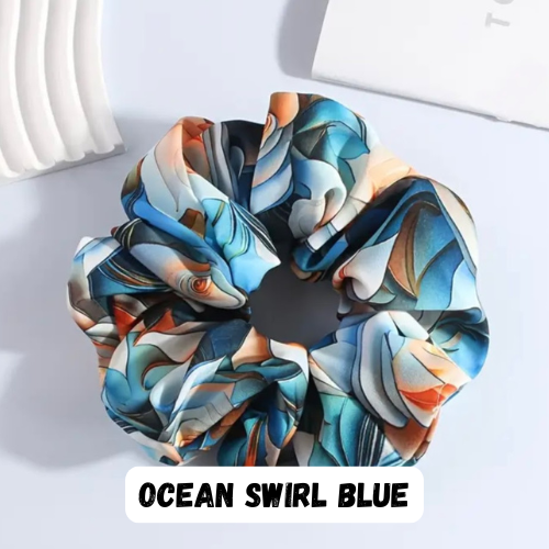 Vintage Rose Beige Chiffon Scrunchie – 11-Piece Soft Hair Tie Set