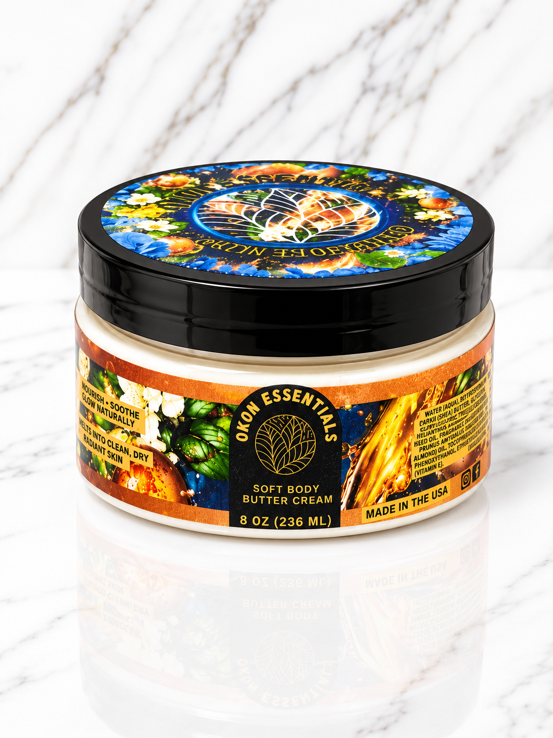 Golden Orchard Soft Body Butter Long-Lasting Hydration | Soft, Silky & Nourishing Skin Care | 8 oz