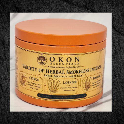 Herbal Smokeless Incense Variety – Citrus, Lavender & Rosemary – 6 oz