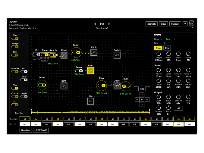 XORNN Magnetic Texture Synth