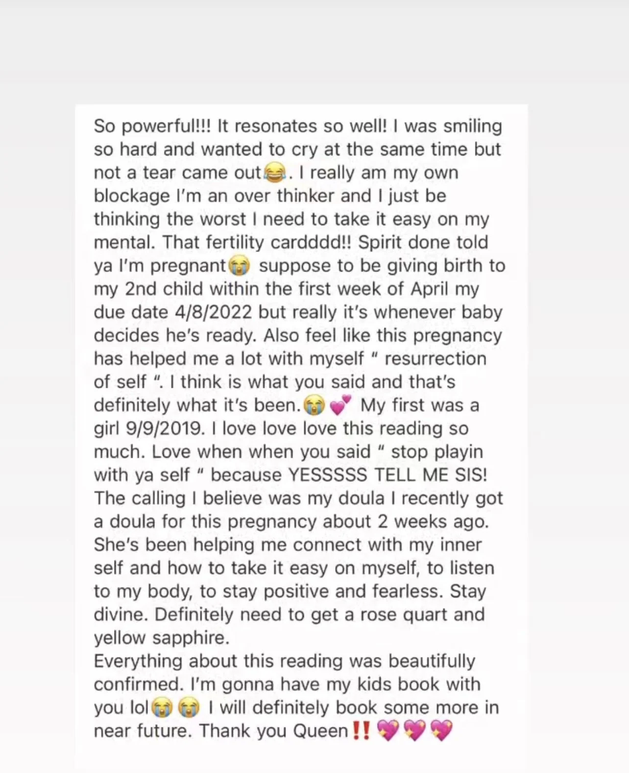 "I was smiling so hard and wanted to cry at the same time"