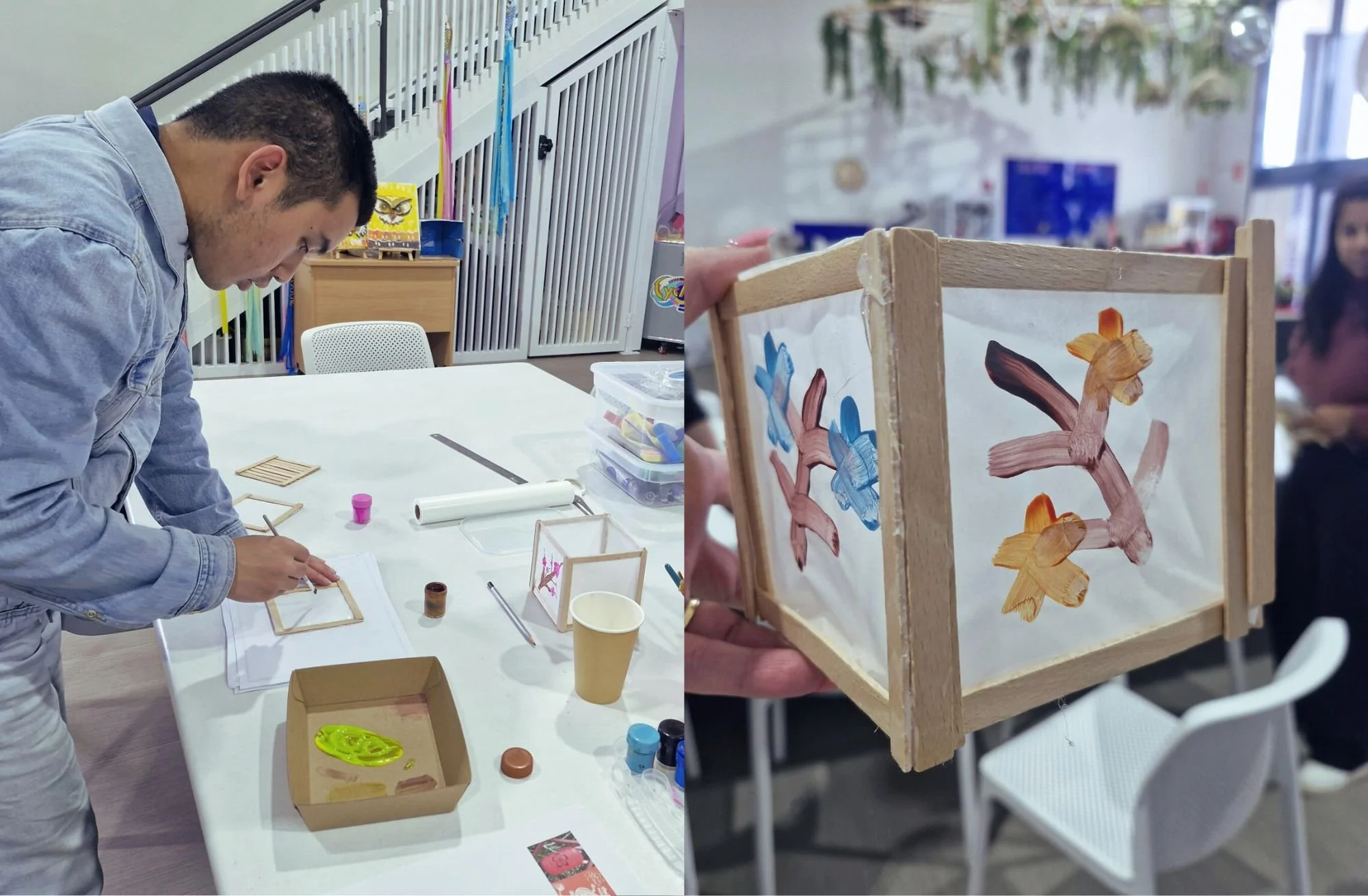 Crafting Memories: Addison's Paper Lantern Adventure.