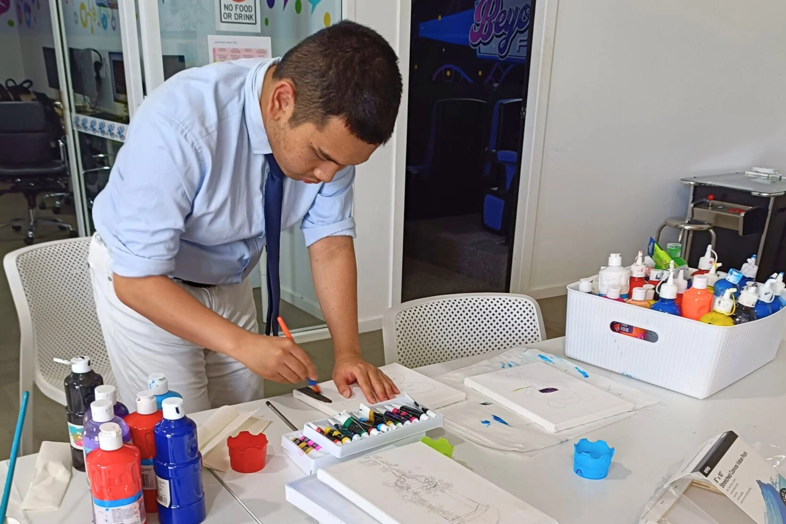 Colour, Creativity &amp; Confidence: Addison and Hashem’s Painting Session!