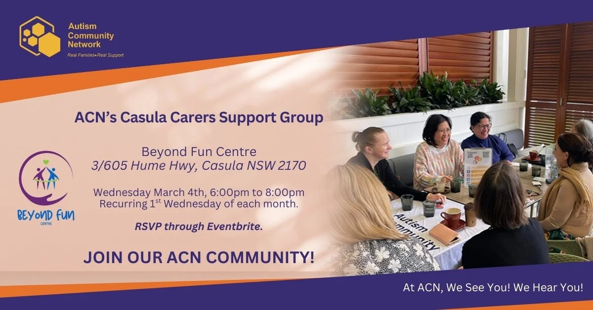 Beyond Fun Partners with Autism Community Network to Launch Monthly Carers Support Group in Casula!