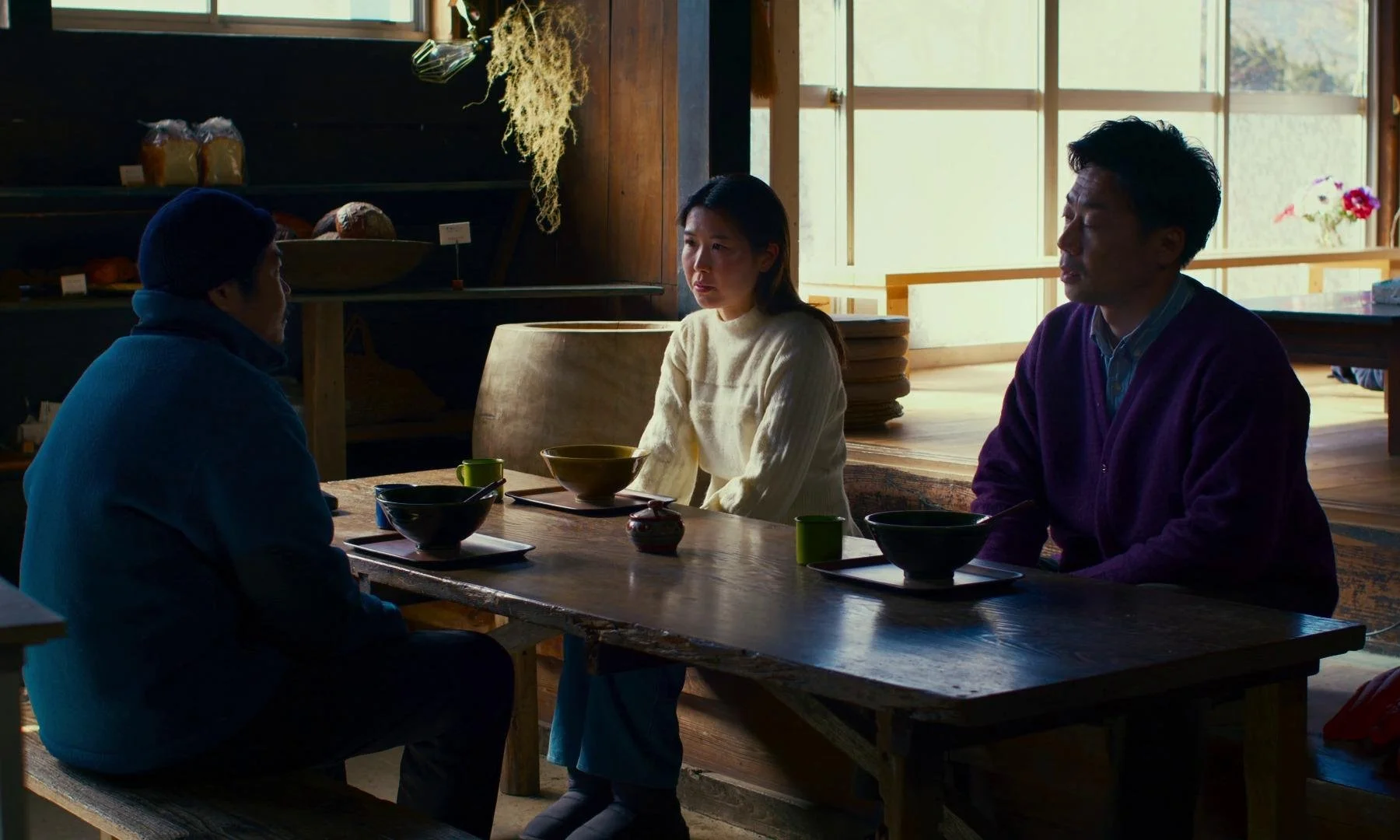 Hitoshi Omika, Ayaka Shibutani, and Ryûji Kosaka in Evil Does Not Exist | Credit: Sideshow and Janus Films