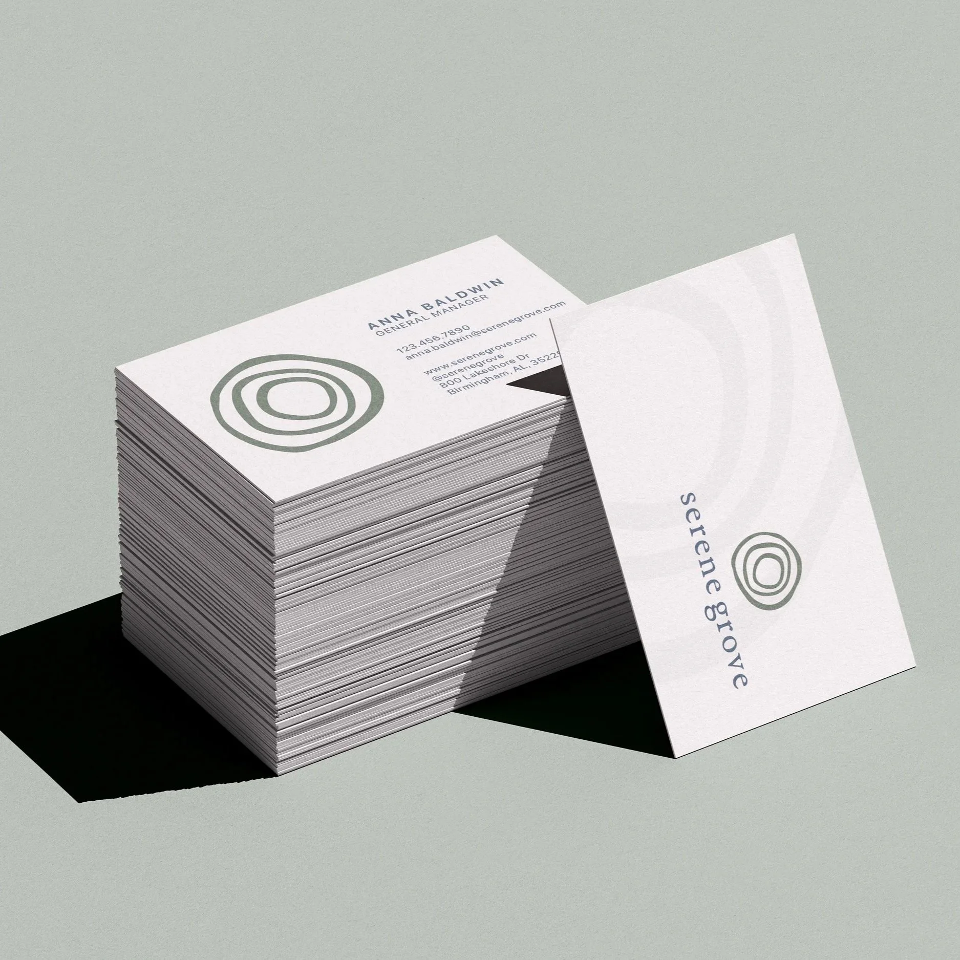 Serene grove business cards