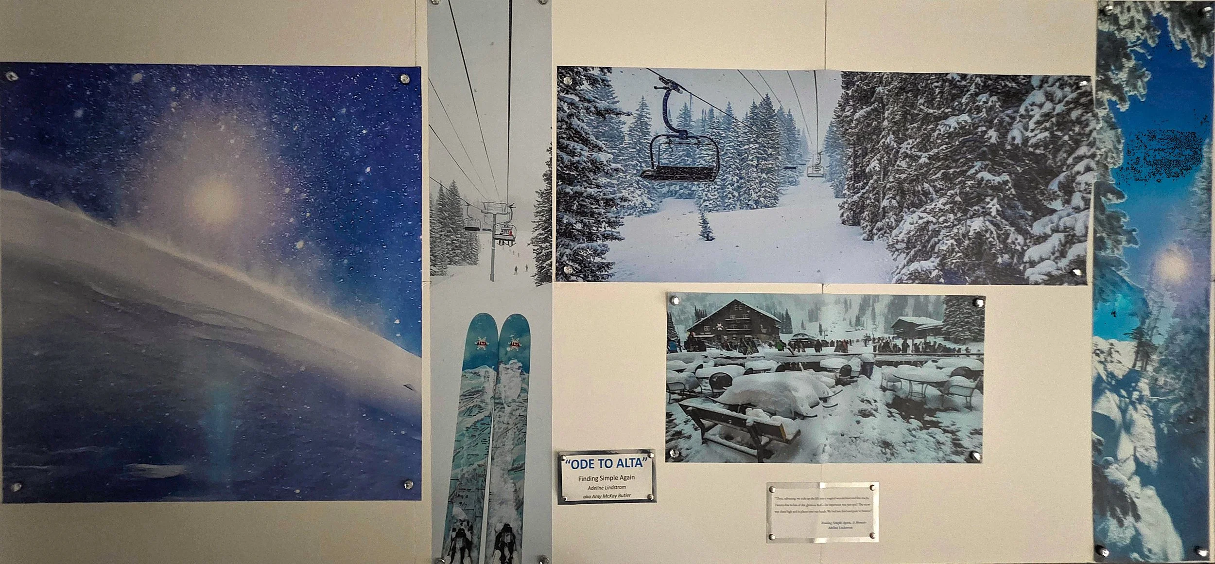 "Ode to Alta", 40 x 80 in installation @ 2026 LIVE Daybreak Winter Art Gallery 