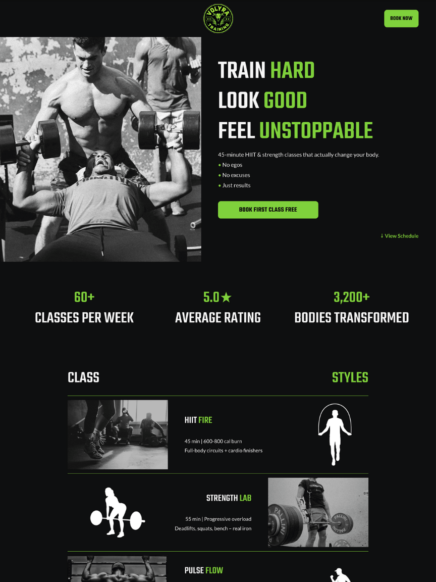 Volyra Training Homepage